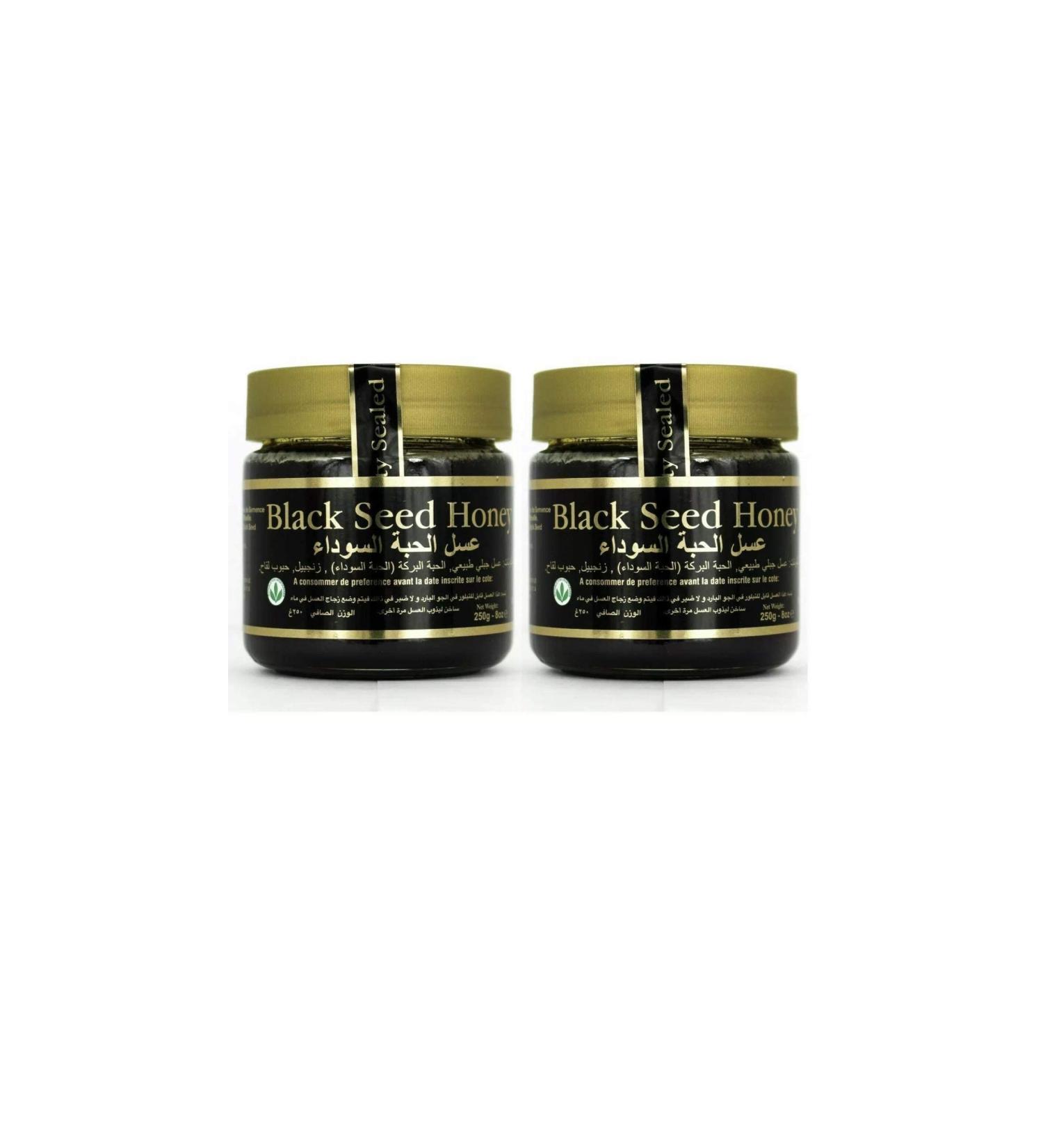 Original Black Seed Honey Pure Mountain Honey with Black Seed (Nigella) S suitable for Vegetarian (2 x 250g)