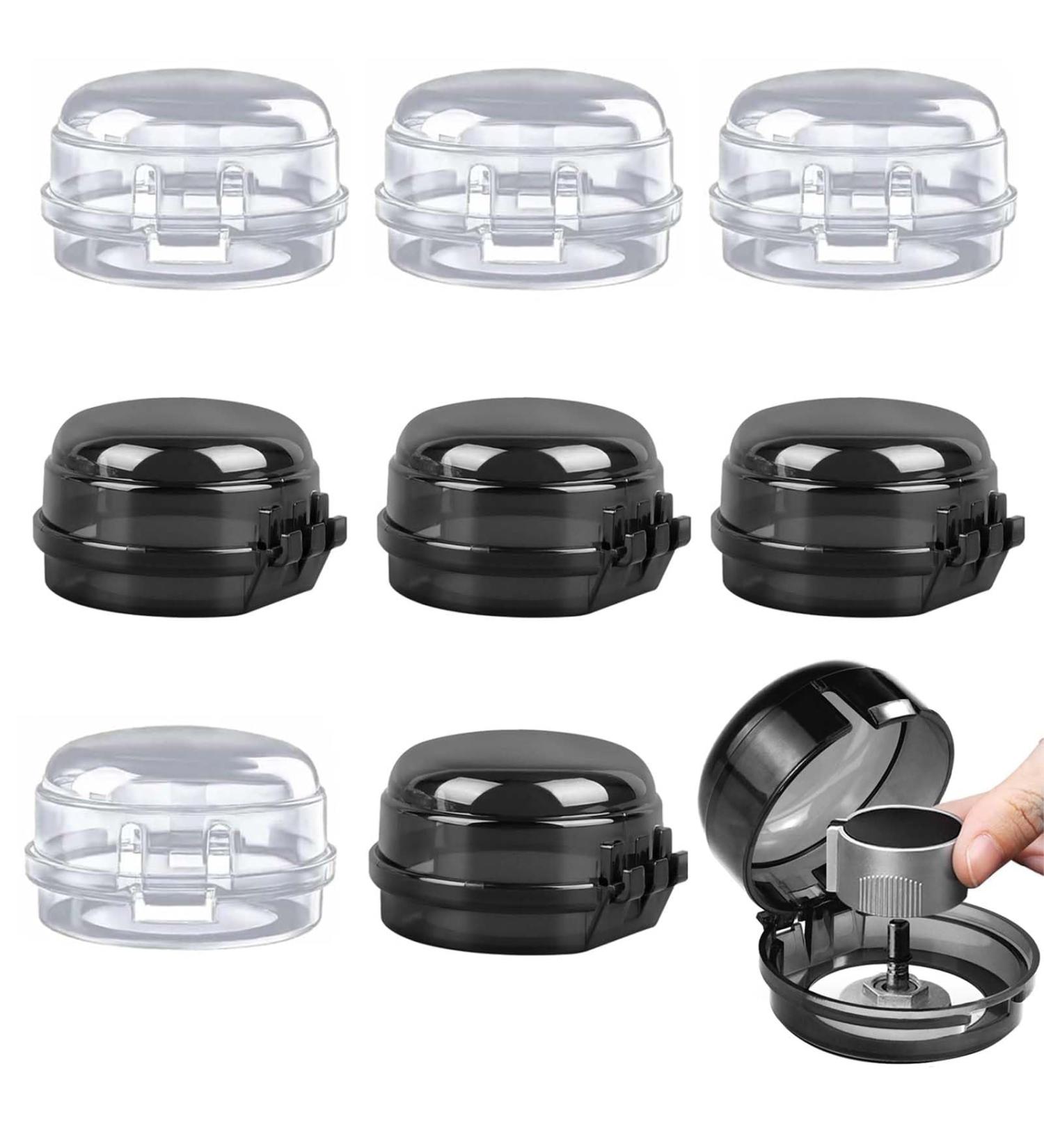 Pack of 8 Child Safety Locks for Stoves | Oven & Stove Protection for Kids | Transparent Safety Knob Covers - Buy Online on SooperMarket.com