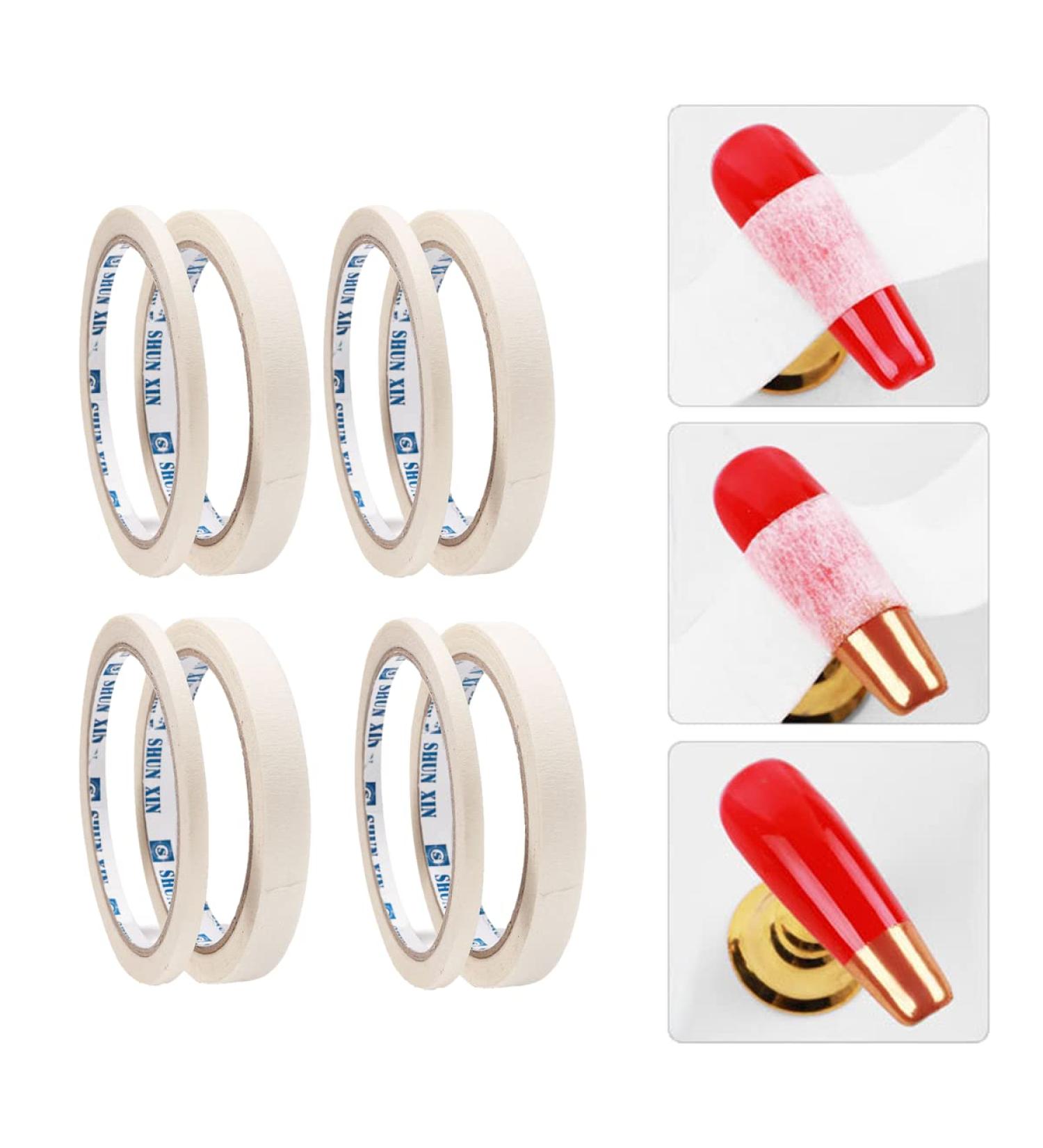 GULELAYAR Nail Art Adhesive Tapes - 8 Rolls Creative DIY Design Striping Tape for Nail Art Decoration - 0.5cm+1.2cm Width - Nail Guide Tips Masking Tape - DIY Nail Tip Accessories - Buy Online on SooperMarket.com