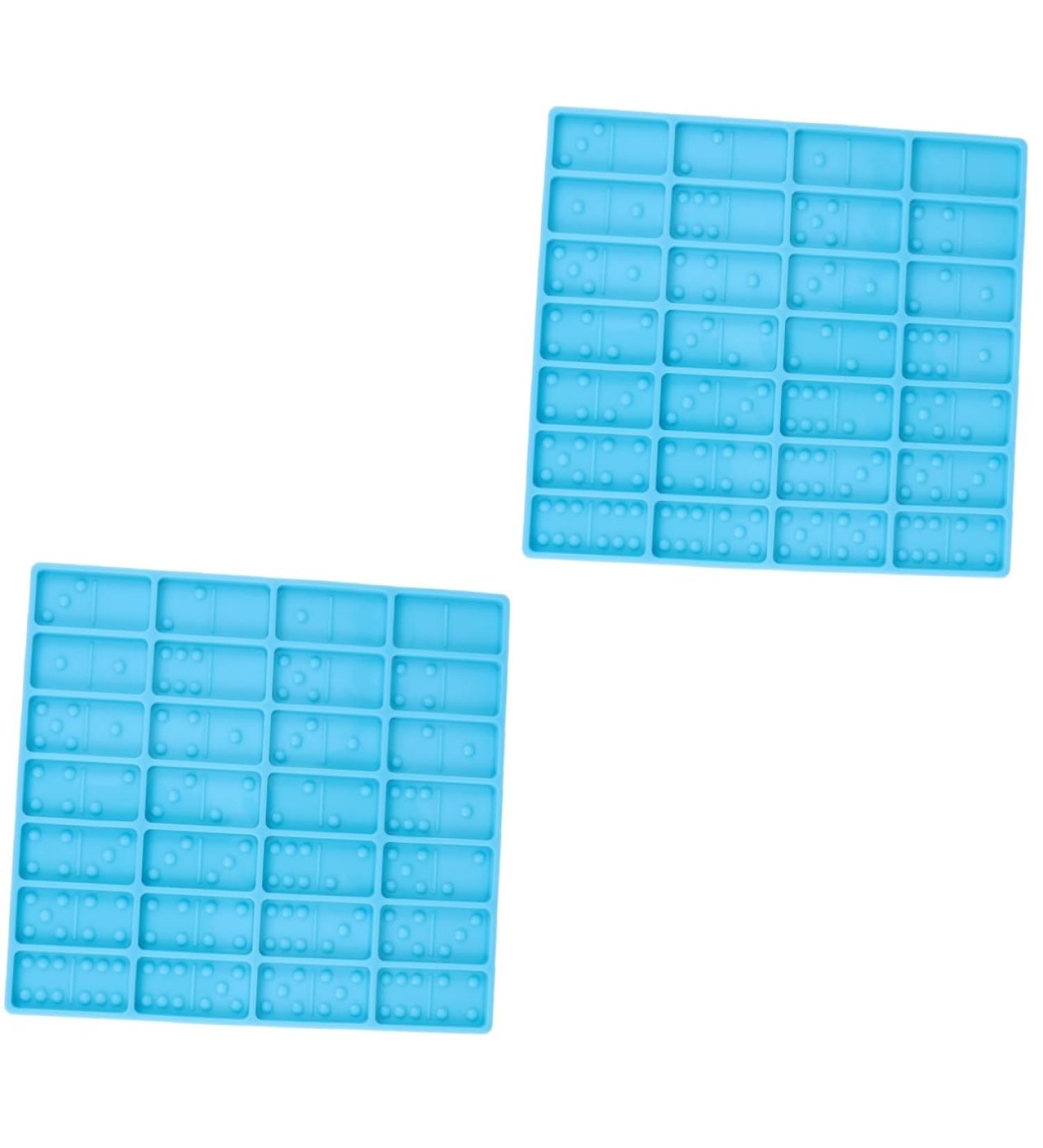 NUOBESTY Chocolate Candy Molds Chocolate Molds 2pcs Mold Silica Gel 3D Chocolate Candies Self Made Resin Molds Dominoes Resin Moulds Bluex2pcs 20.5X8.5X0.8CMx2pcs - Buy Online on SooperMarket.com