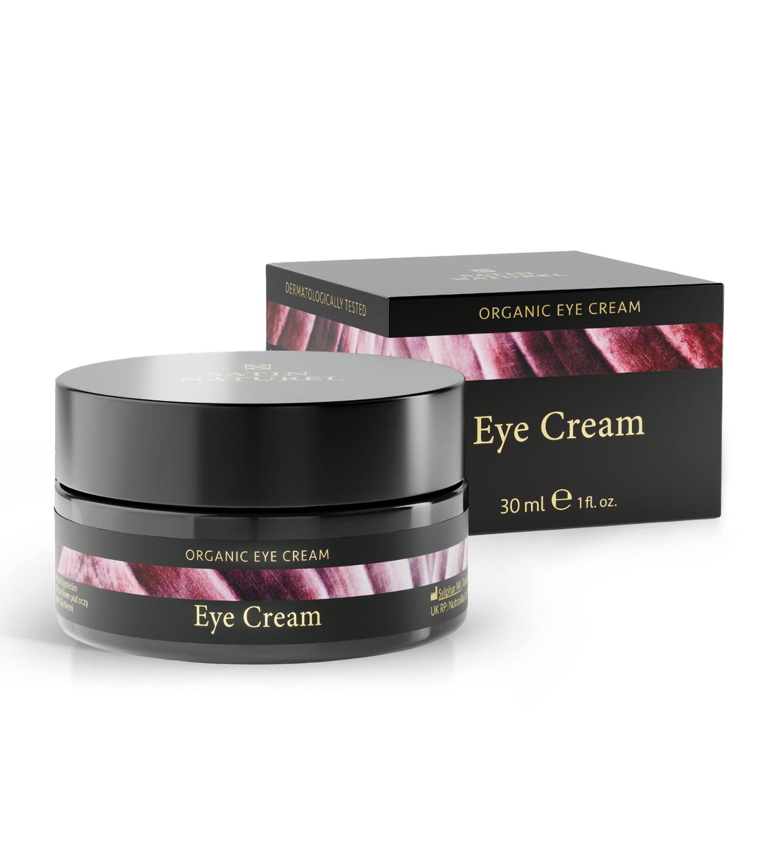 Organic Eye Cream 30ml - 100% Vegan with Aloe Vera Hyaluronic Acid & Argan Oil | Anti-Dark Circle Care for Men & Women | Natural Cosmetics - Buy Online on SooperMarket.com