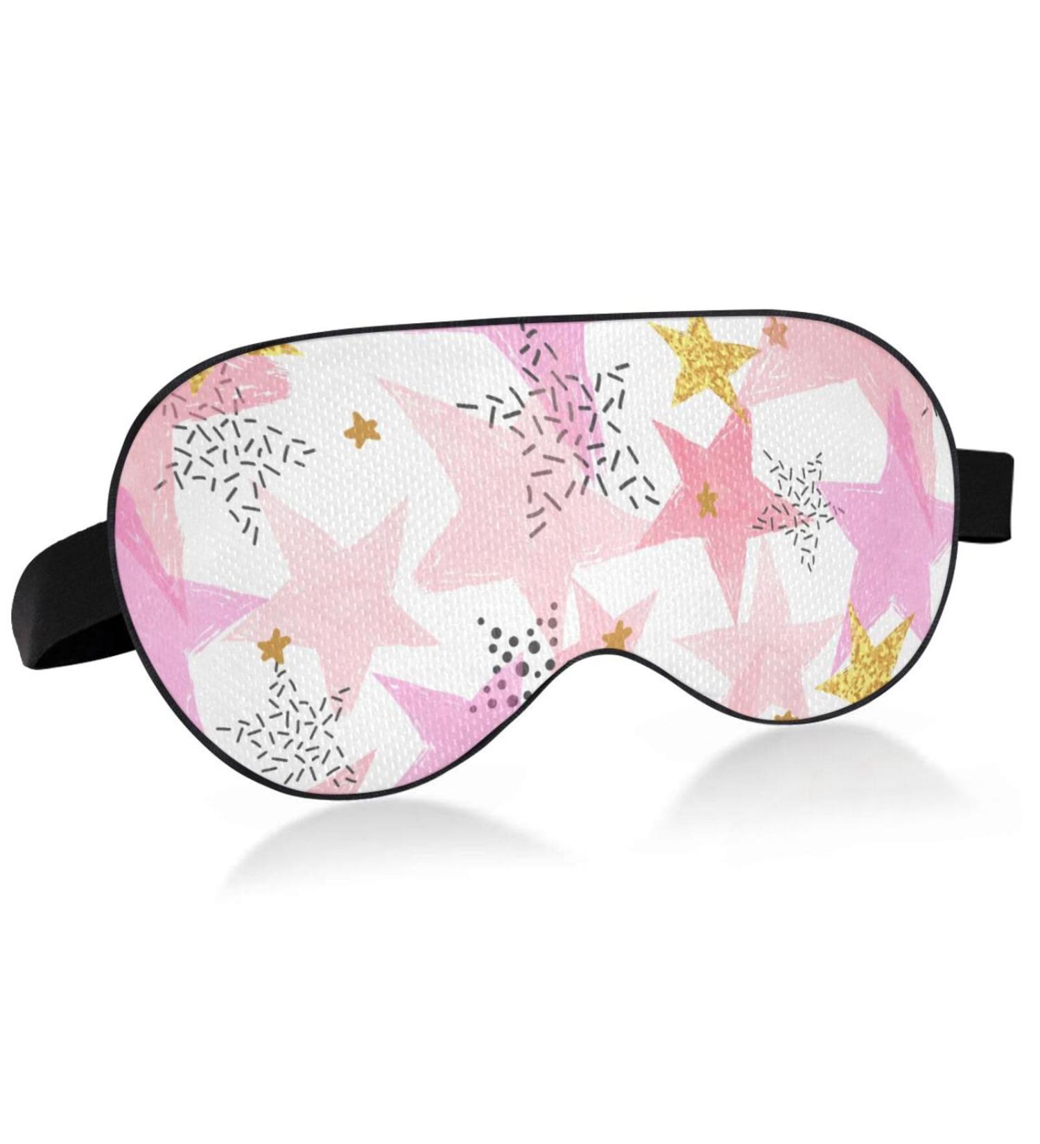 Haskirky Light Blocking Eye Mask for Deep Sleep - Breathable & Adjustable for Men and Women - Perfect for Travel, Yoga, Meditation - Watercolor Pink - Buy Online on SooperMarket.com
