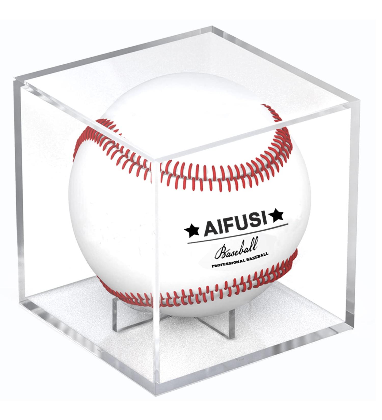 UV Protected Acrylic Baseball Display Case - Official Size Ball Holder - Memorabilia Storage Cube - Buy Online on SooperMarket.com