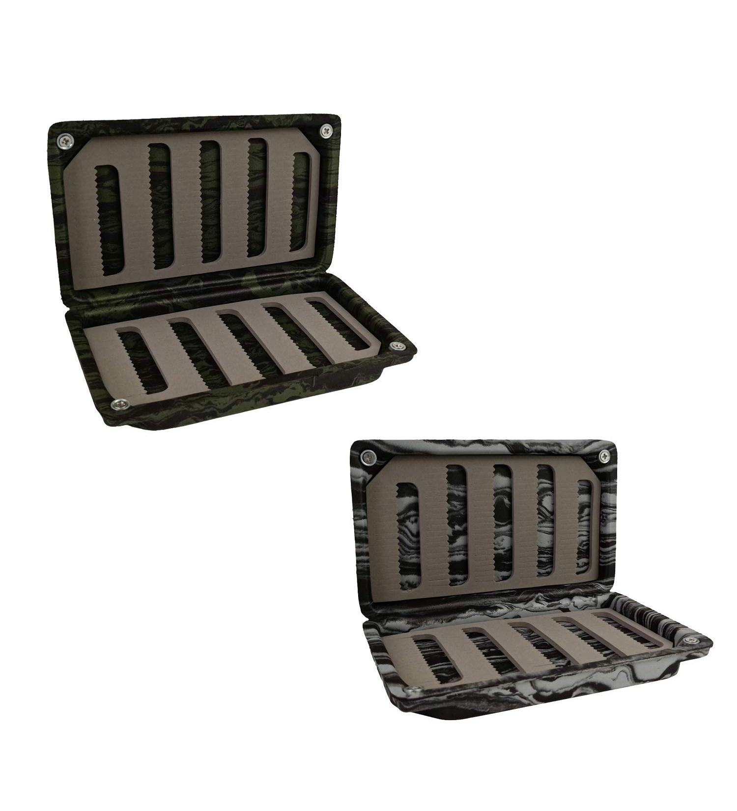 Aventik 2 PC Fly Box Float Tackle Box Slit EVAFoam Fishing Storage 6X3.48X1.2inch Camo Green/Black - 2 Pack - Buy Online on SooperMarket.com
