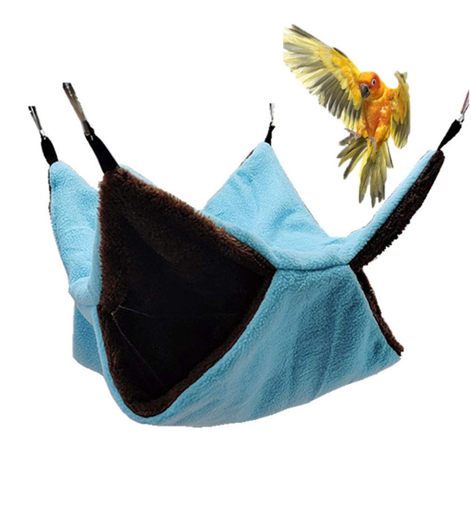 Double Layer Bird Nest Hanging Hammock Bed Toy for Various Small Pets - Blue - Buy Online on SooperMarket.com