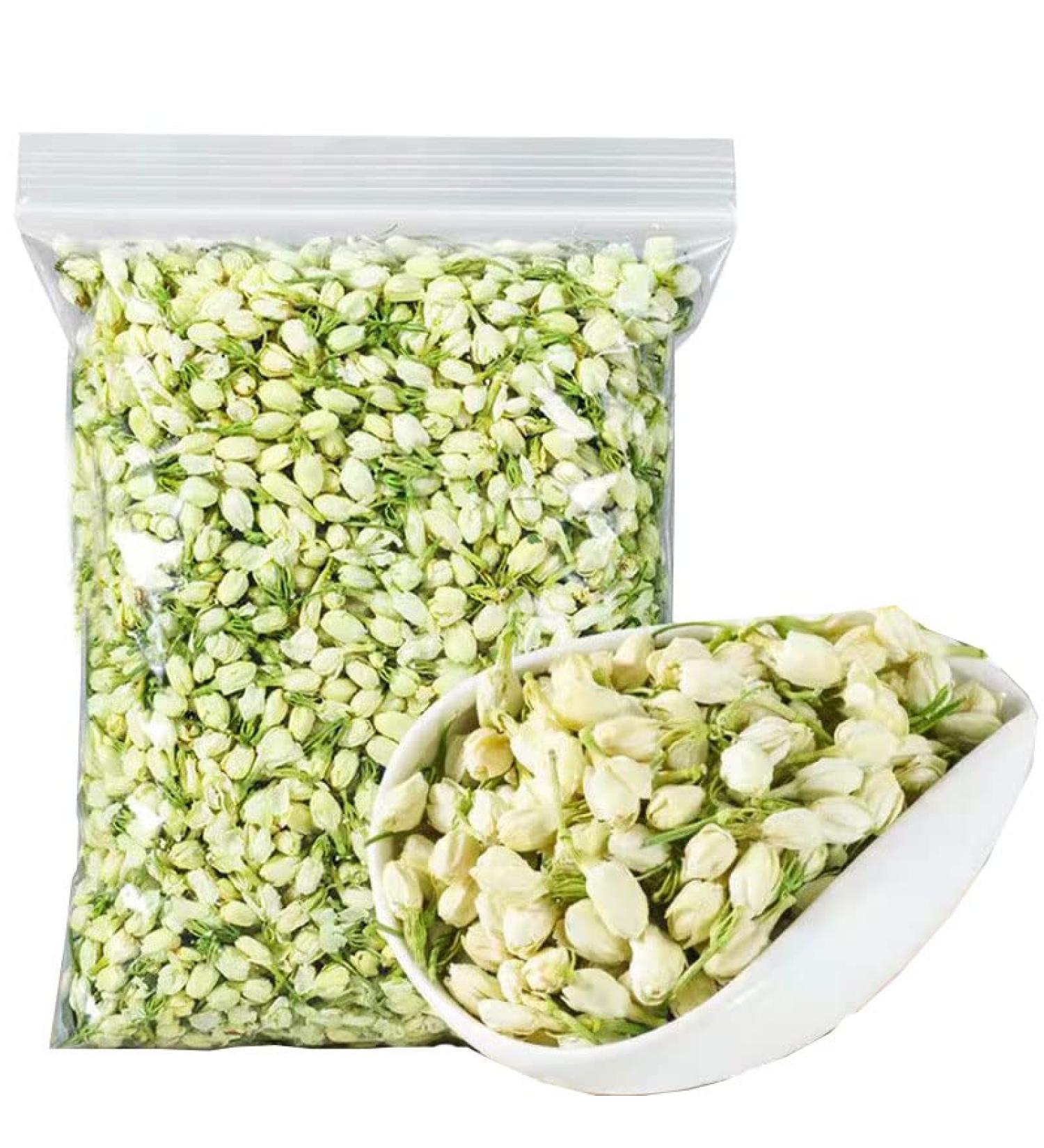 Jasmine Flower Tea 3.52 oz Dried Premium Jasmine Buds Tea-Jasmine Herbal Loose Leaf Tea 100g - Buy Online on SooperMarket.com