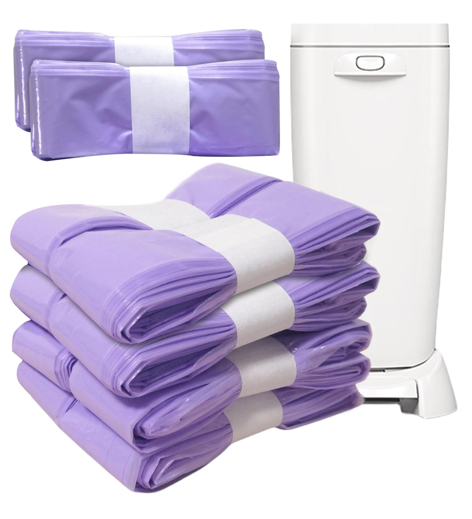 Refilling Foil Refill Packs - 10 Pack Anti-Odor Diaper Pail Cassettes | 4.5m Compatible Refill Film (Purple) - Buy Online on SooperMarket.com