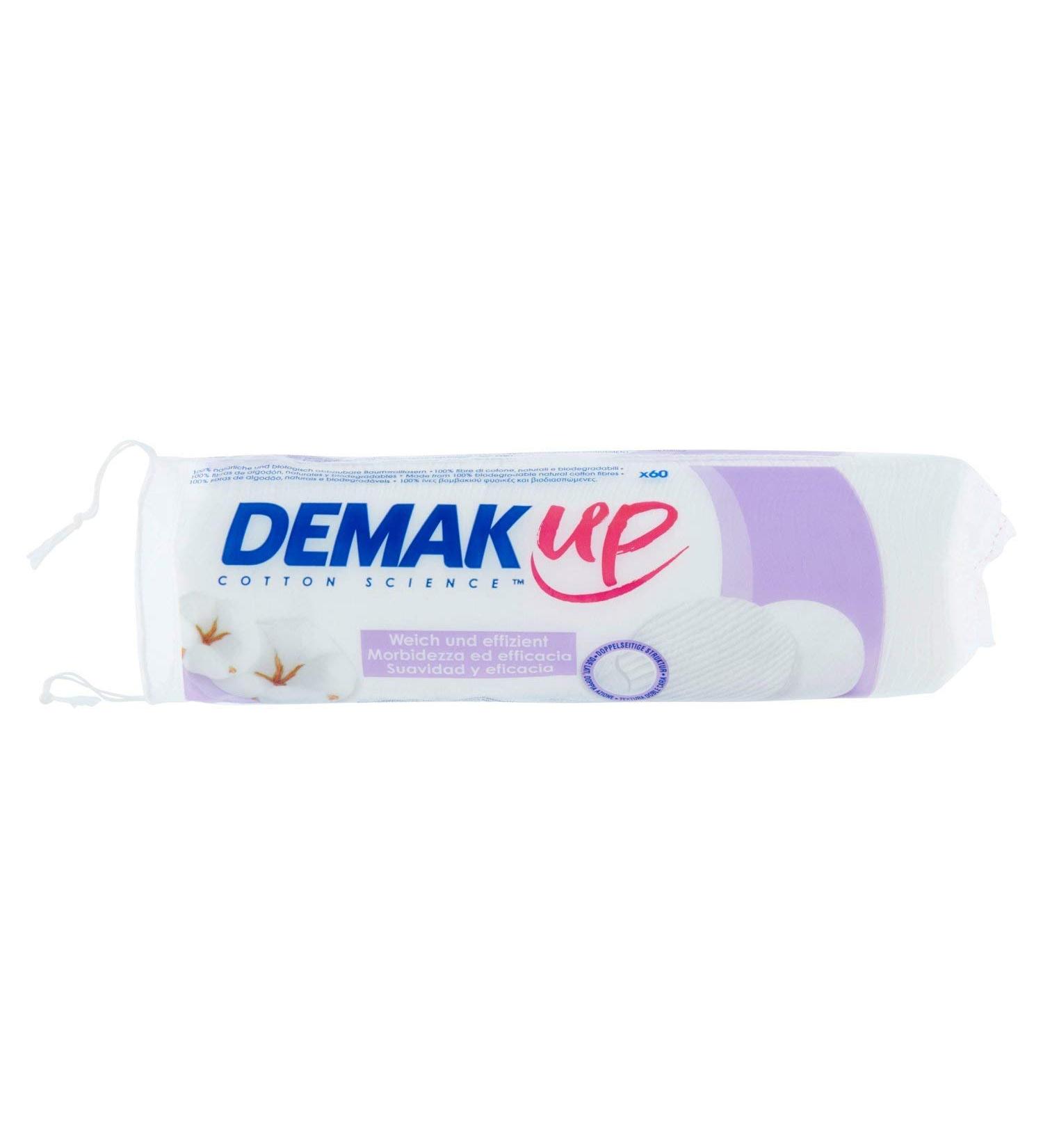 Demak-up Discos Original 60 Un - Premium Cotton Makeup Remover Pads for Gentle Skin Care | International Shipping Available - Buy Online on SooperMarket.com