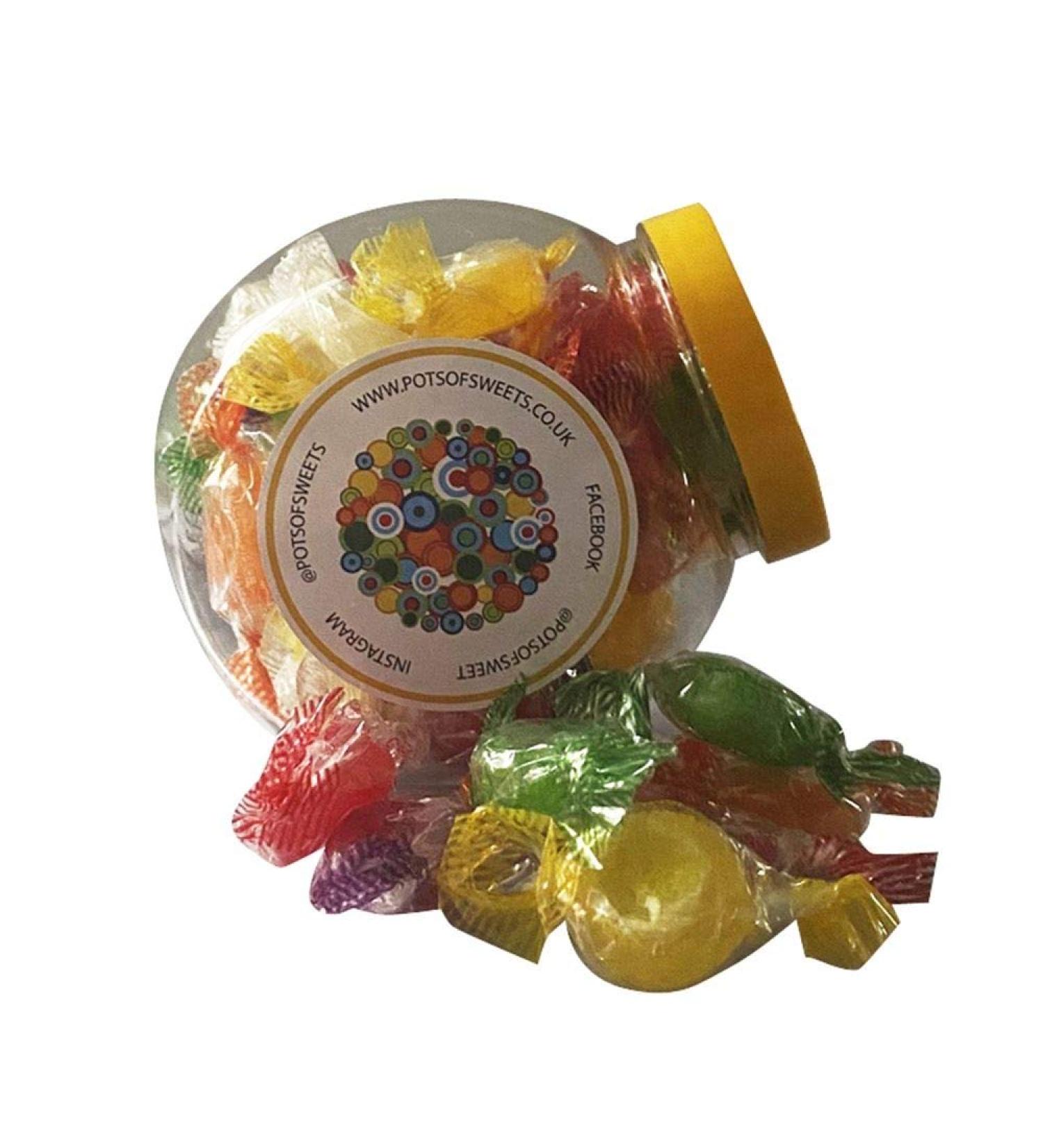 Personalized Customise With Your Own Message or Image 250g Cookie Jar of Stockleys Hard Boiled Fruit Drop Sweets