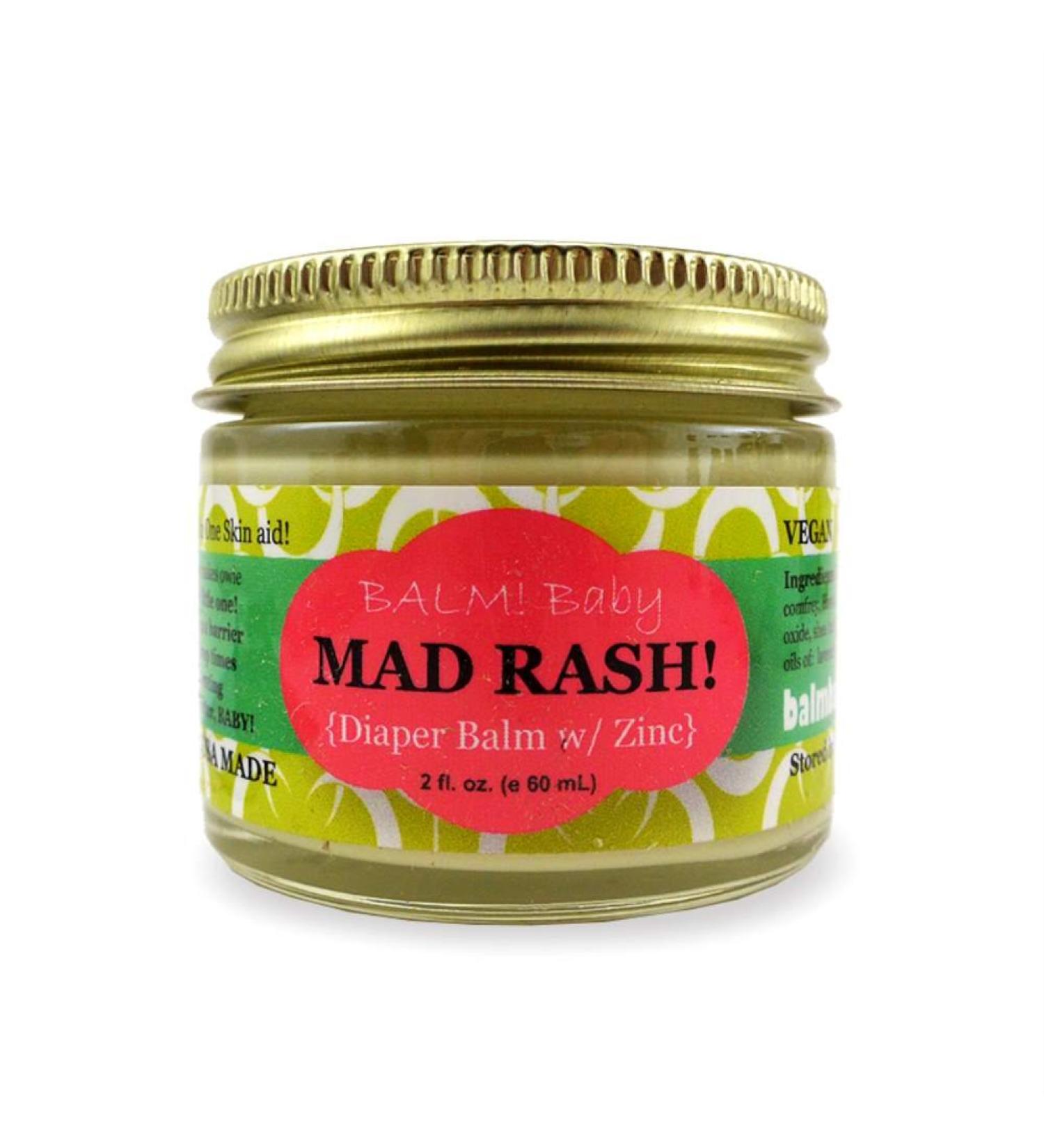 BALM! Baby MAD Rash Zinc Diaper Rash Balm & Skin Aid - 2 oz Glass Jar - Buy Online on SooperMarket.com