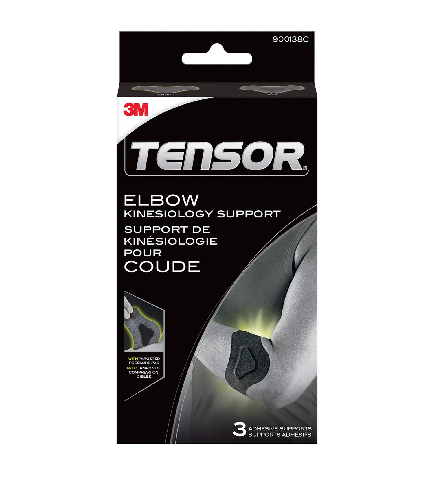 Tensor Kinesiology Elbow Support Pre-Cut Adhesive Athletic Support Brace Alternative 3 Pack - Buy Online on SooperMarket.com