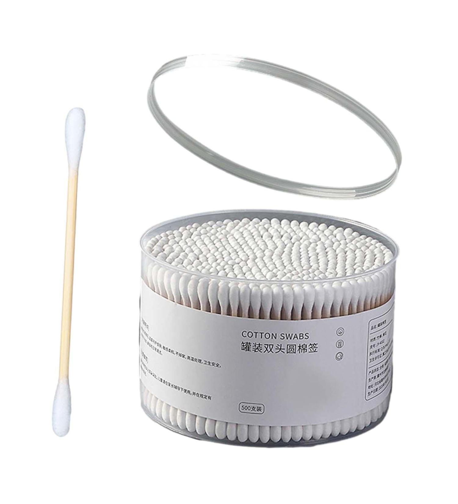 Sharplace Pack of 500 Disposable Cotton Swabs - Wooden Cleaning Sticks for Care & Hygiene - Buy Online on SooperMarket.com