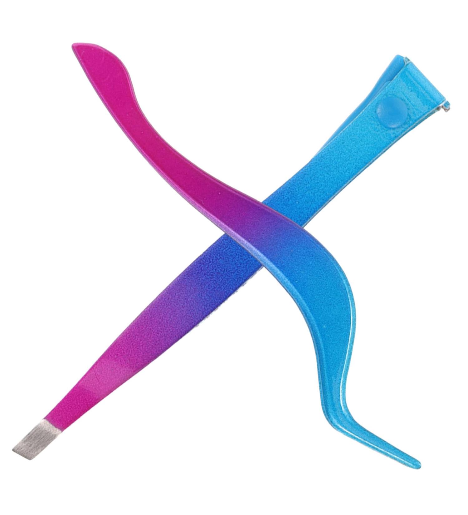 WOFASHPURET 1 Set Set Blue Pink Love Fake Eyelashes Eyelash Curler Tweezers Eyebrow Tweezers for Adult Precision Tweezer Cosmetic Eyebrow Brush Tool Trimming Eyebrow Tweezers - Buy Online on SooperMarket.com