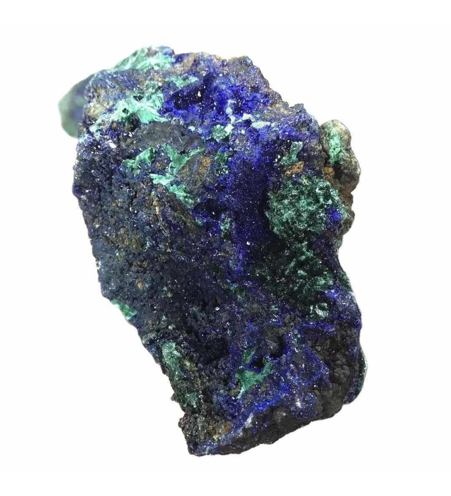 200g-280g Natural Raw Rough Stone Azurite Malachite Minerals Crystal Specimen 1pc Suitable for Furniture Decoration Full of Texture - Buy Online on SooperMarket.com