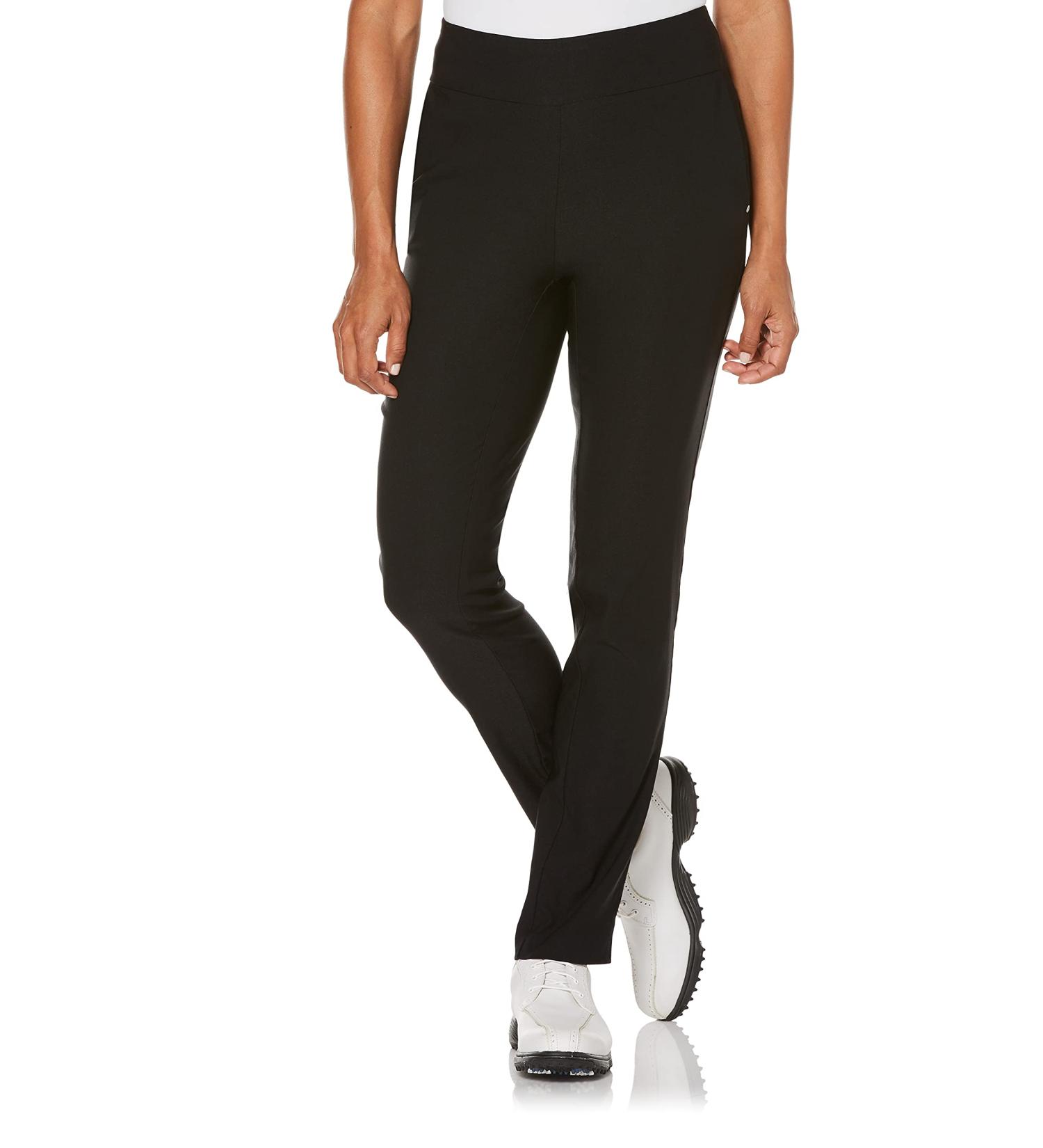 PGA TOUR Women's Pull-on Golf Pant with Tummy Control - Medium Black | Sizes XS-XXL - Buy Online on SooperMarket.com