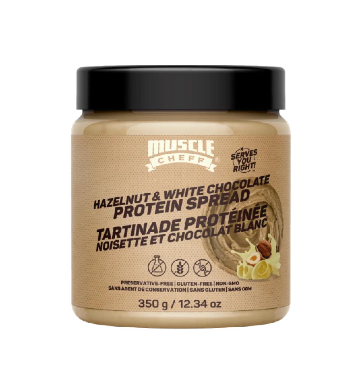 Muscle Cheff’s Hazelnut White Chocolate Protein Spread - 12.34 Oz.
