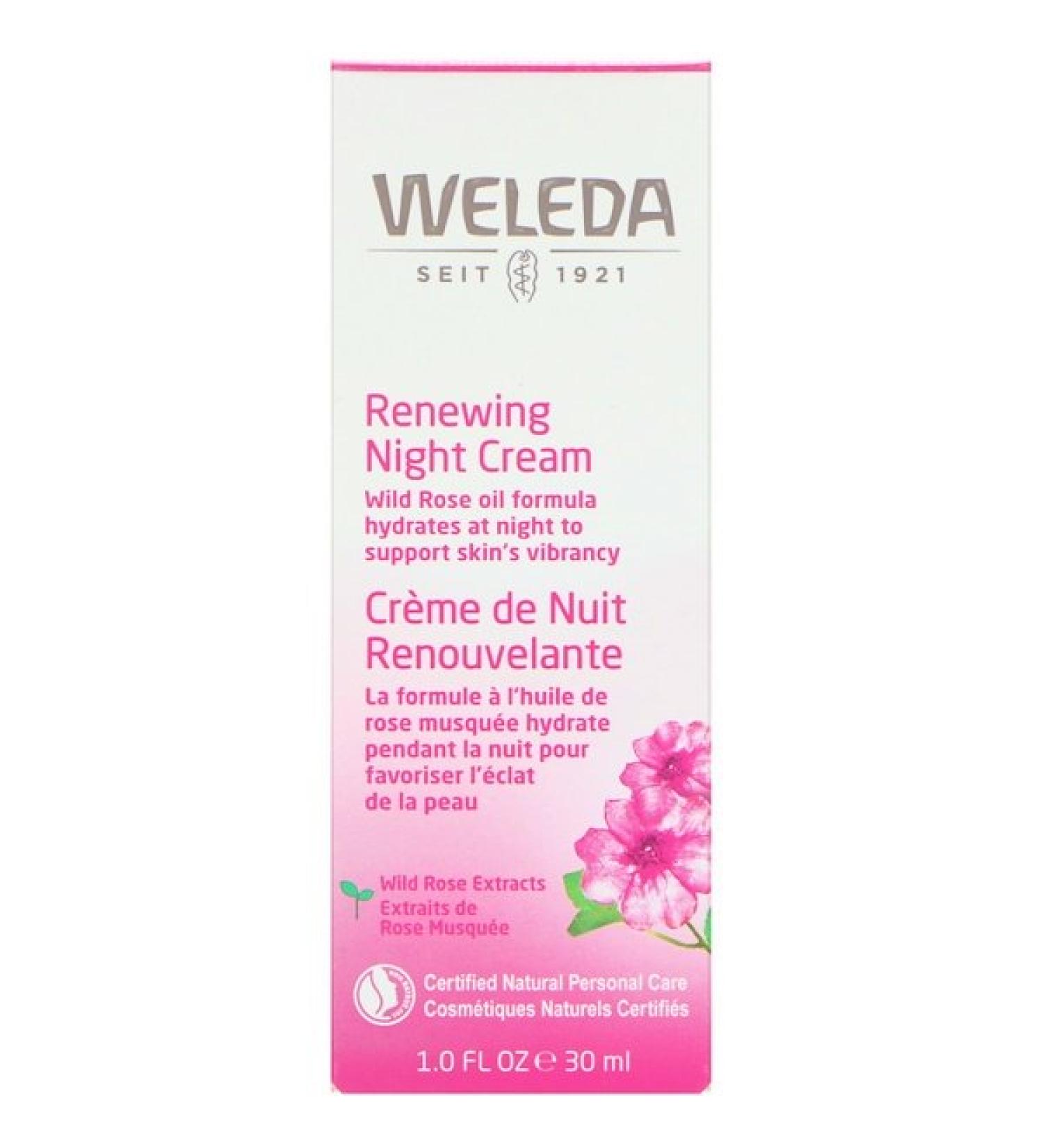 Weleda Renewing Night Cream Wild Rose Extracts 1.0 fl oz (30 ml)