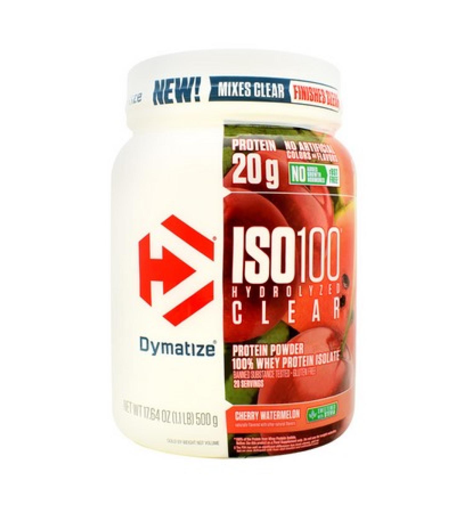 Dymatize ISO 100 Hydrolyzed Clear - Cherry Watermelon - 1.1 Lbs