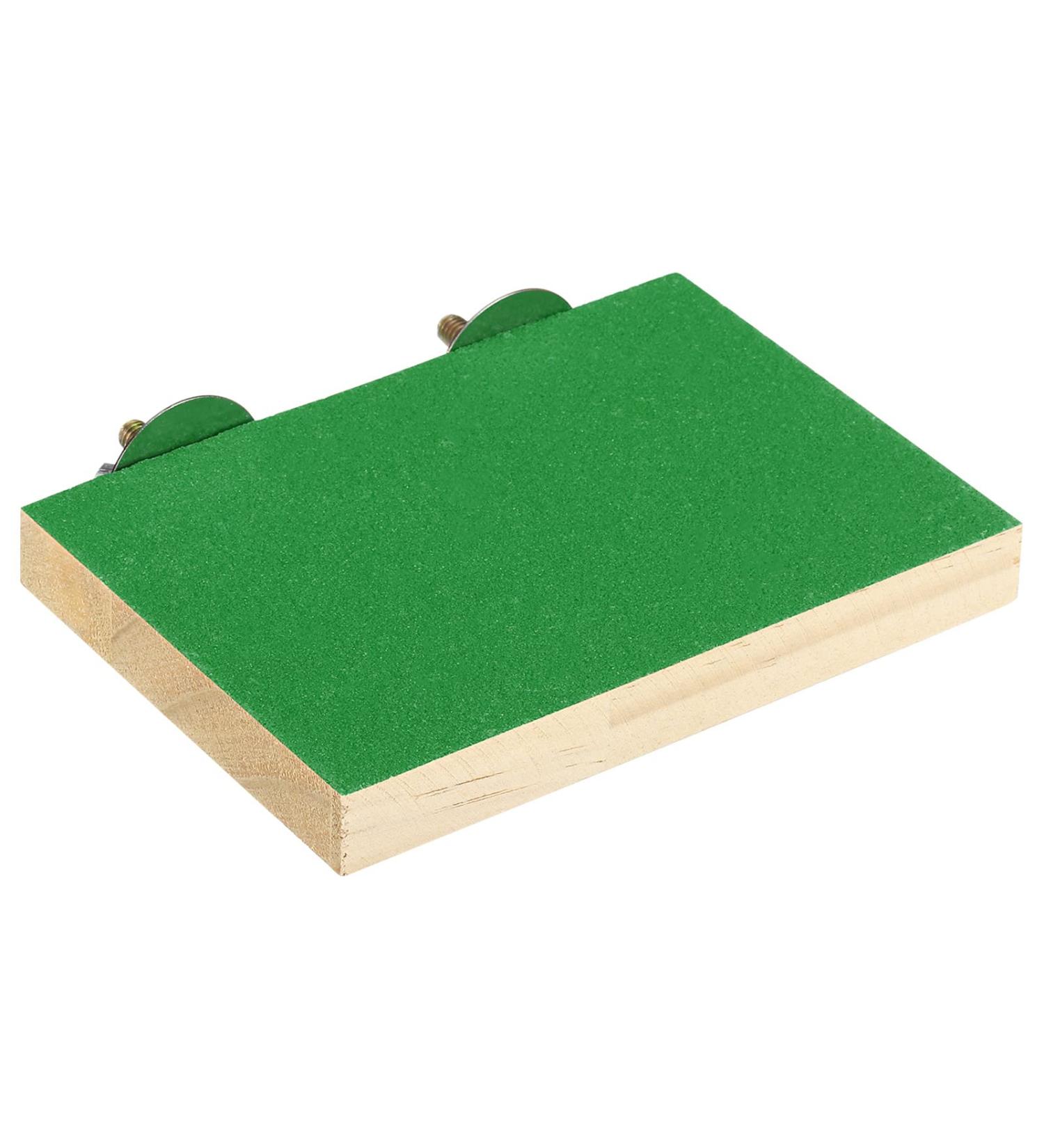 Patikil Bird Perch Stand - Wooden Playground for Small Birds Parrots & Budgies - Clean Paw Grinding Accessory in Green - Buy Online on SooperMarket.com