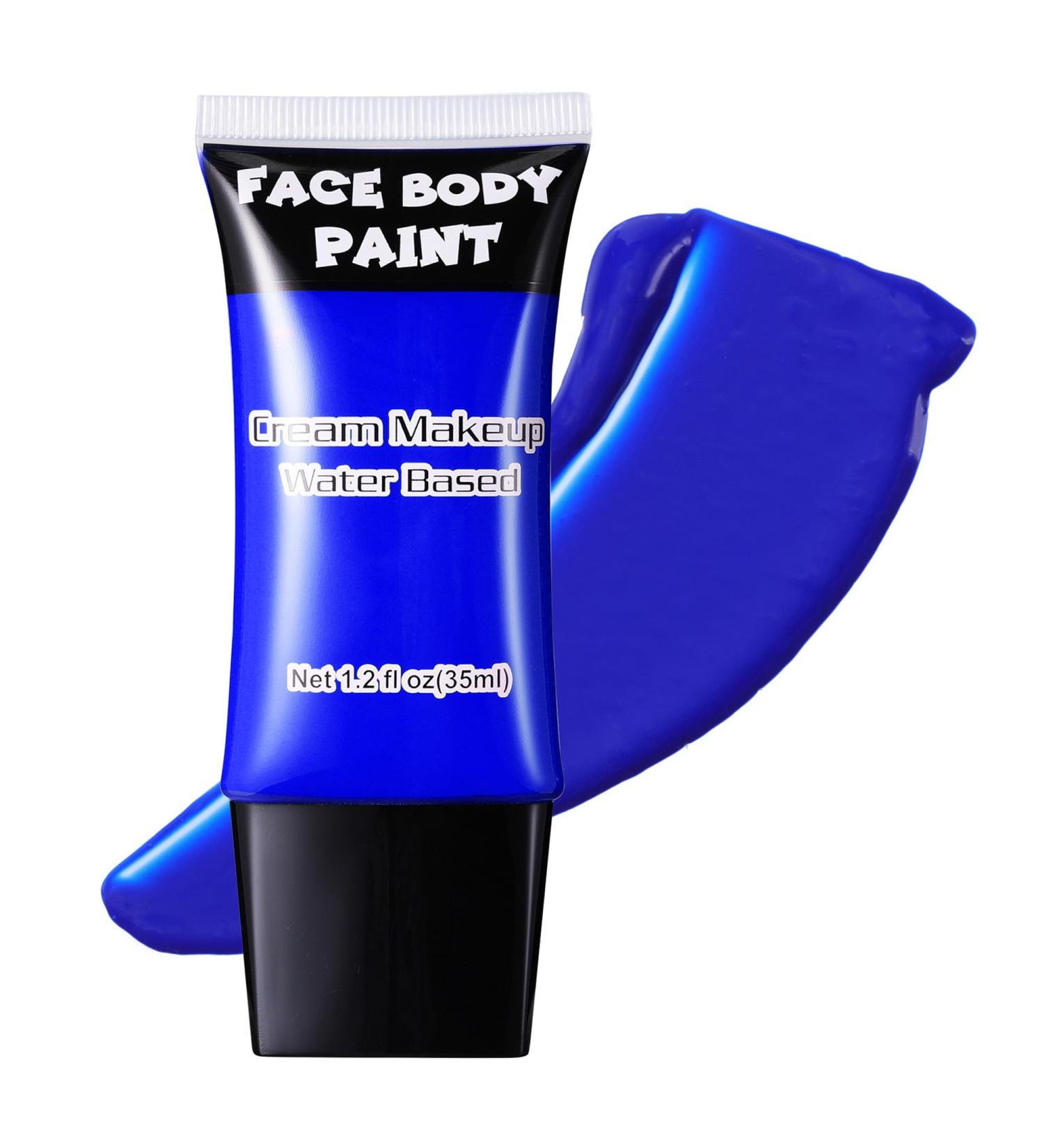 CCbeauty Blue Face Paint | Professional Water-Based Body Paint Kit for Halloween Clown Joker Avatar & Mermaid Costumes - Full Coverage Makeup - Buy Online on SooperMarket.com