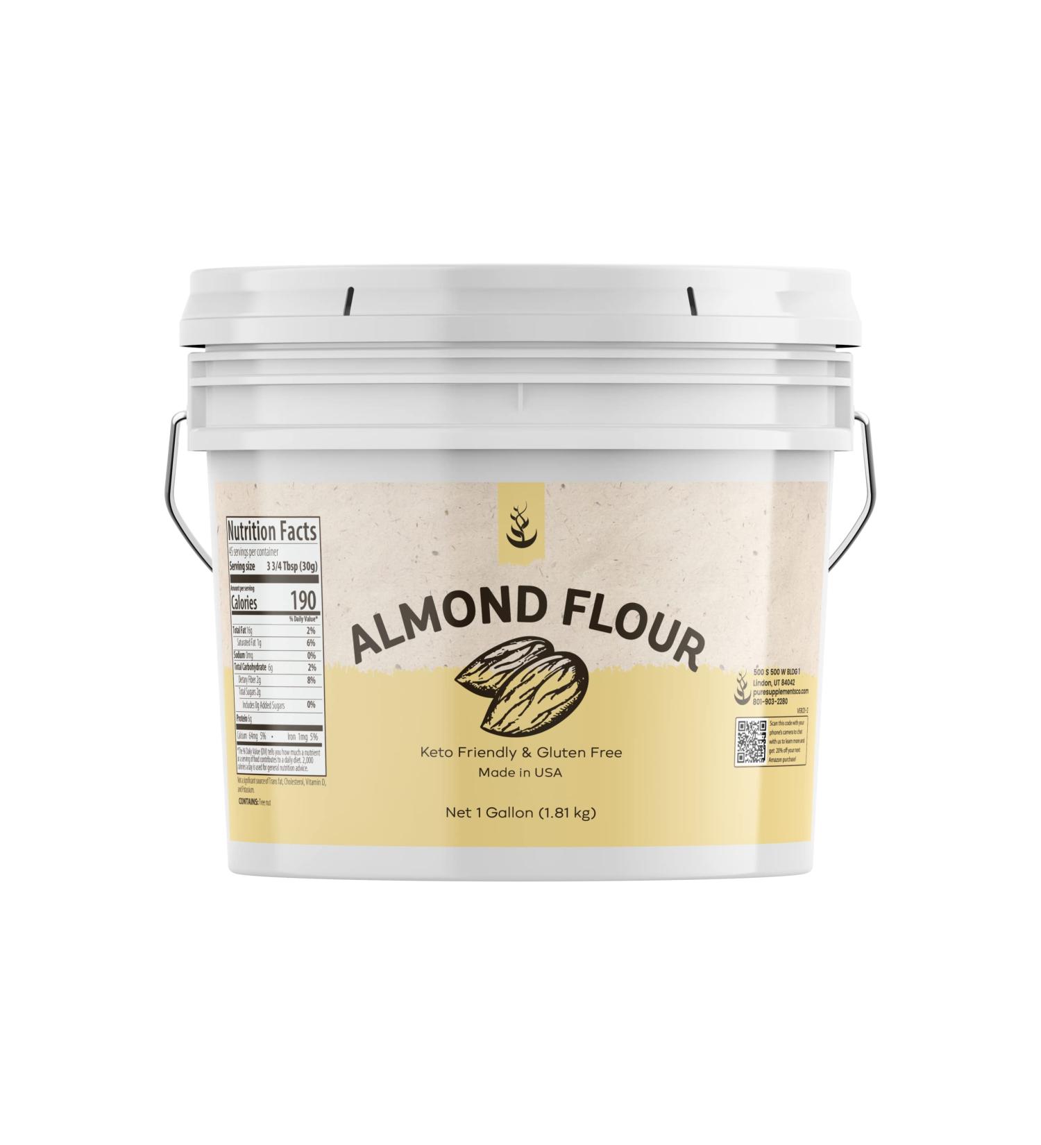 Non-GMO Gluten-Free Almond Flour - 4 lb Pack (1 Gallon) | Pure Original Ingredients - Buy Online on SooperMarket.com