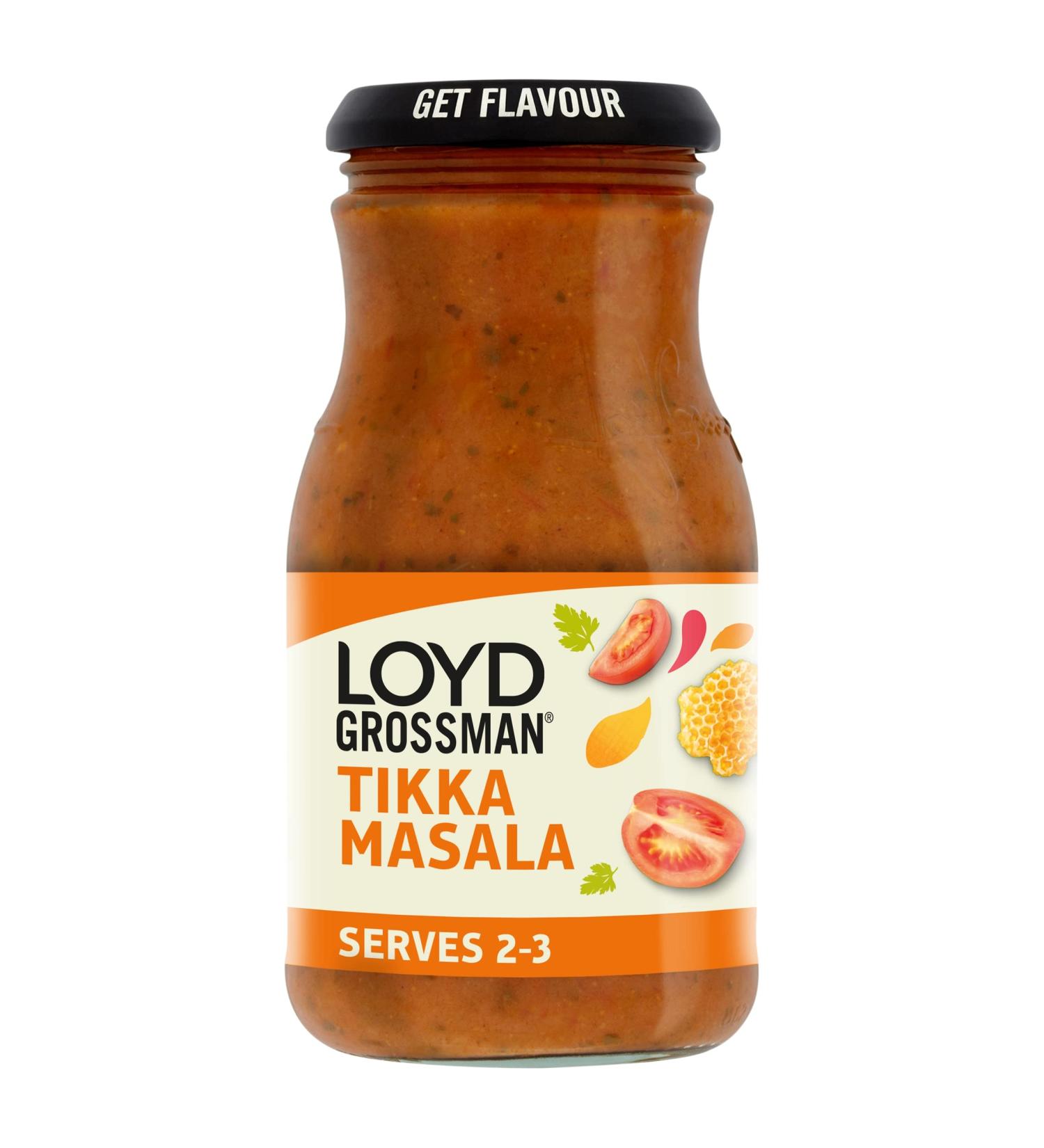 Loyd Grossman Tikka Masala Curry Sauce 350g - Authentic Indian Flavor | Pack of 1 - Buy Online on SooperMarket.com