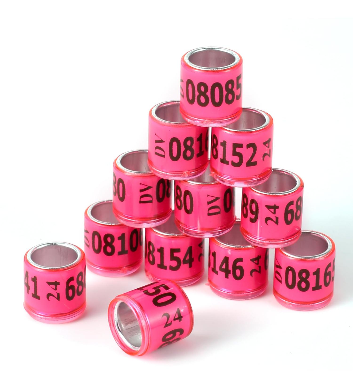 100PC Multicolor Aluminum Pigeon Leg Rings - 2024 DV Training Footring | Durable Identification Tapes for Birds - Buy Online on SooperMarket.com