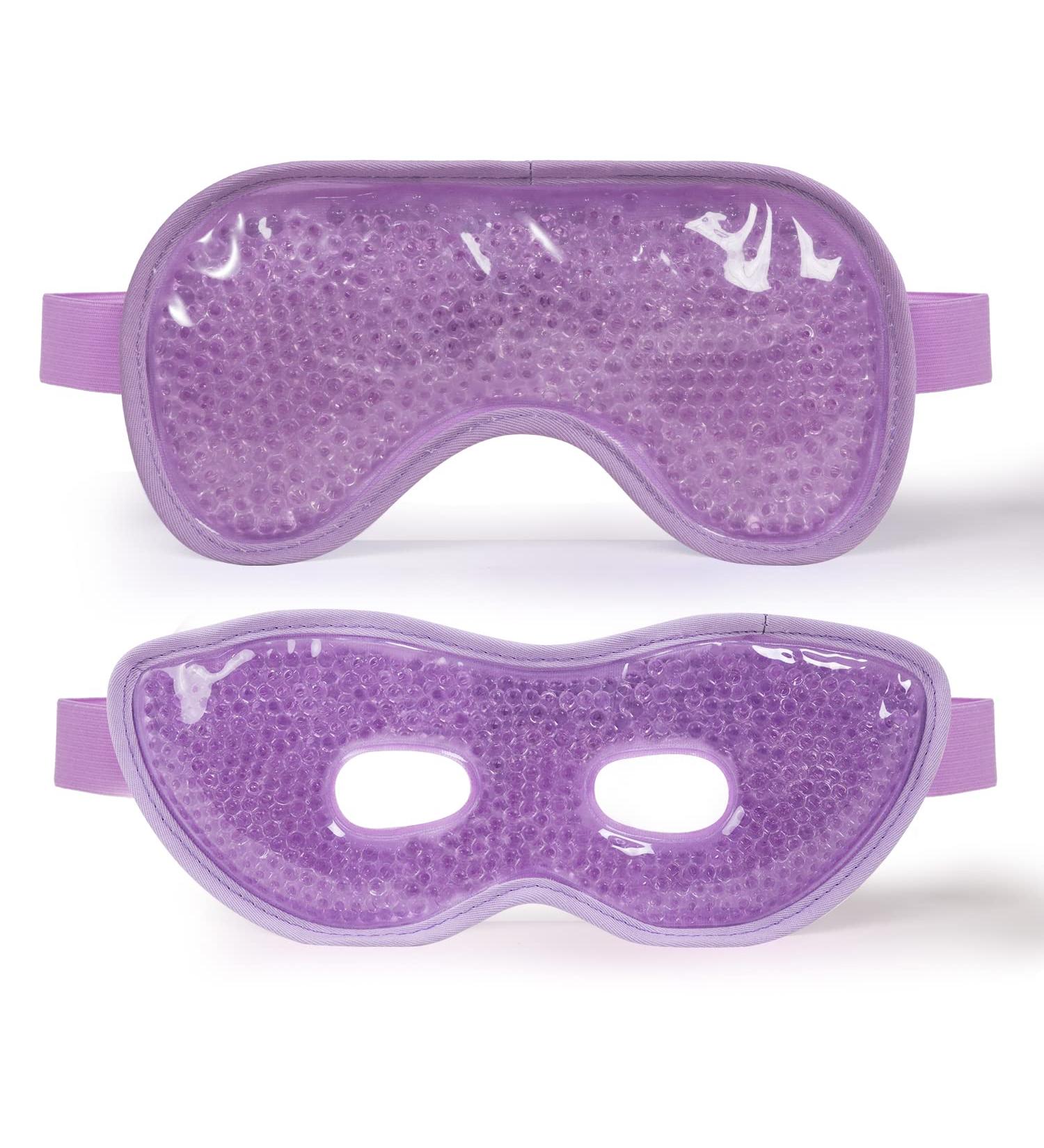 Cavoilu 2Pack Gel Eye Mask for Dark Circles & Puffiness - Hot & Cold Cooling, Reusable, Stress Relief - Purple - Buy Online on SooperMarket.com