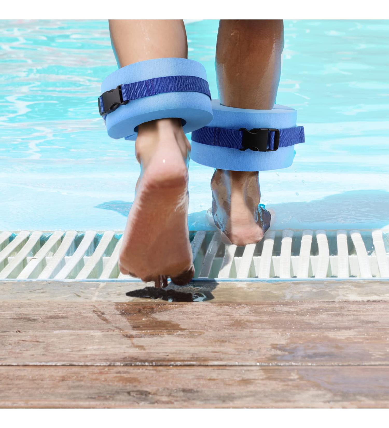 Swim Exercise Aqua Cuffs Set - Foam Water Aerobics Belts for Ankles & Arms with Quick Release Buckle - Set of 2 - Buy Online on SooperMarket.com