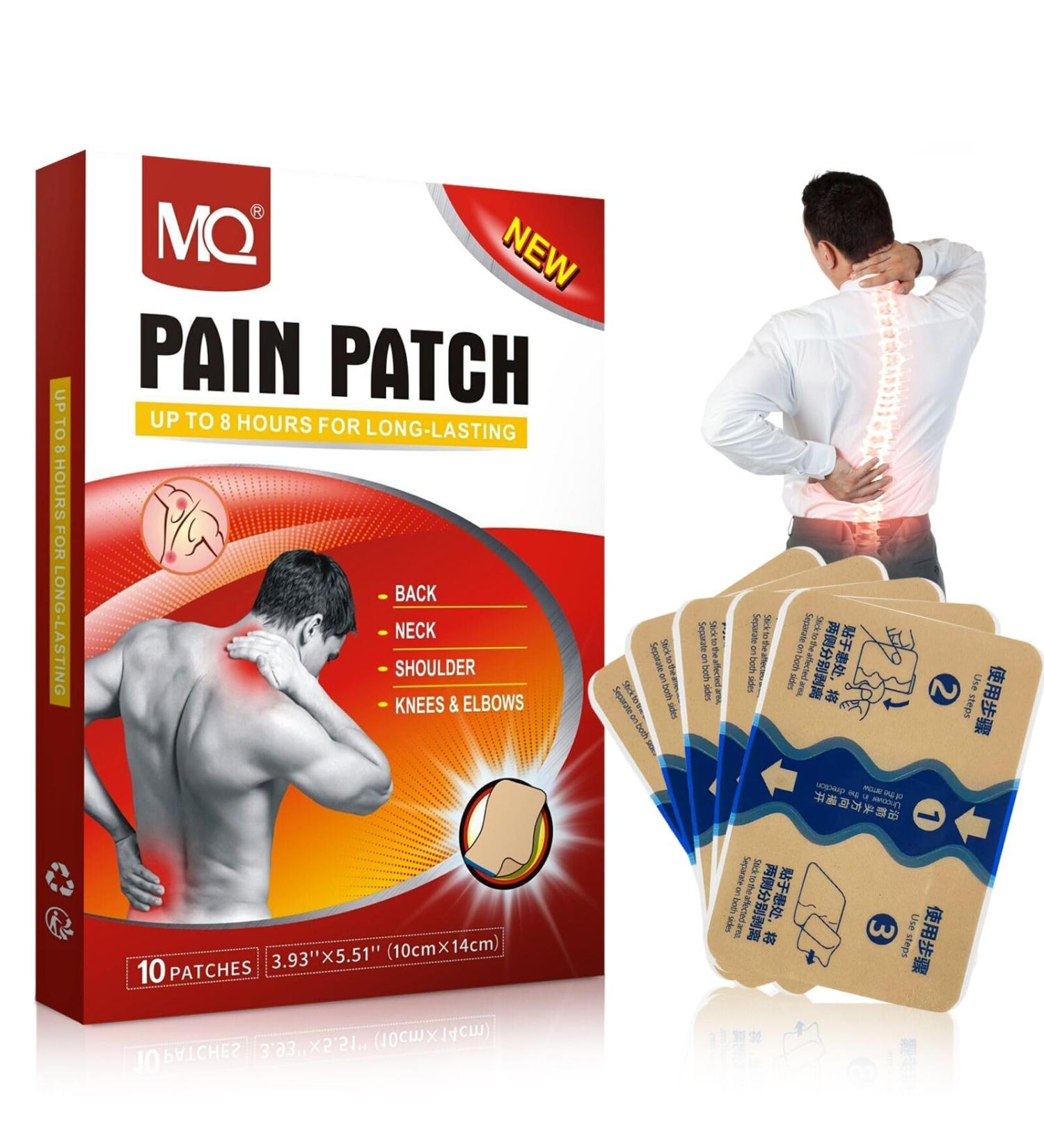 Pain Relief Patch - 10 Patches Knee & Muscle Pain Relief Plaster - Natural 8H Relief for Joint, Neck, Knee Pains - Buy Online on SooperMarket.com