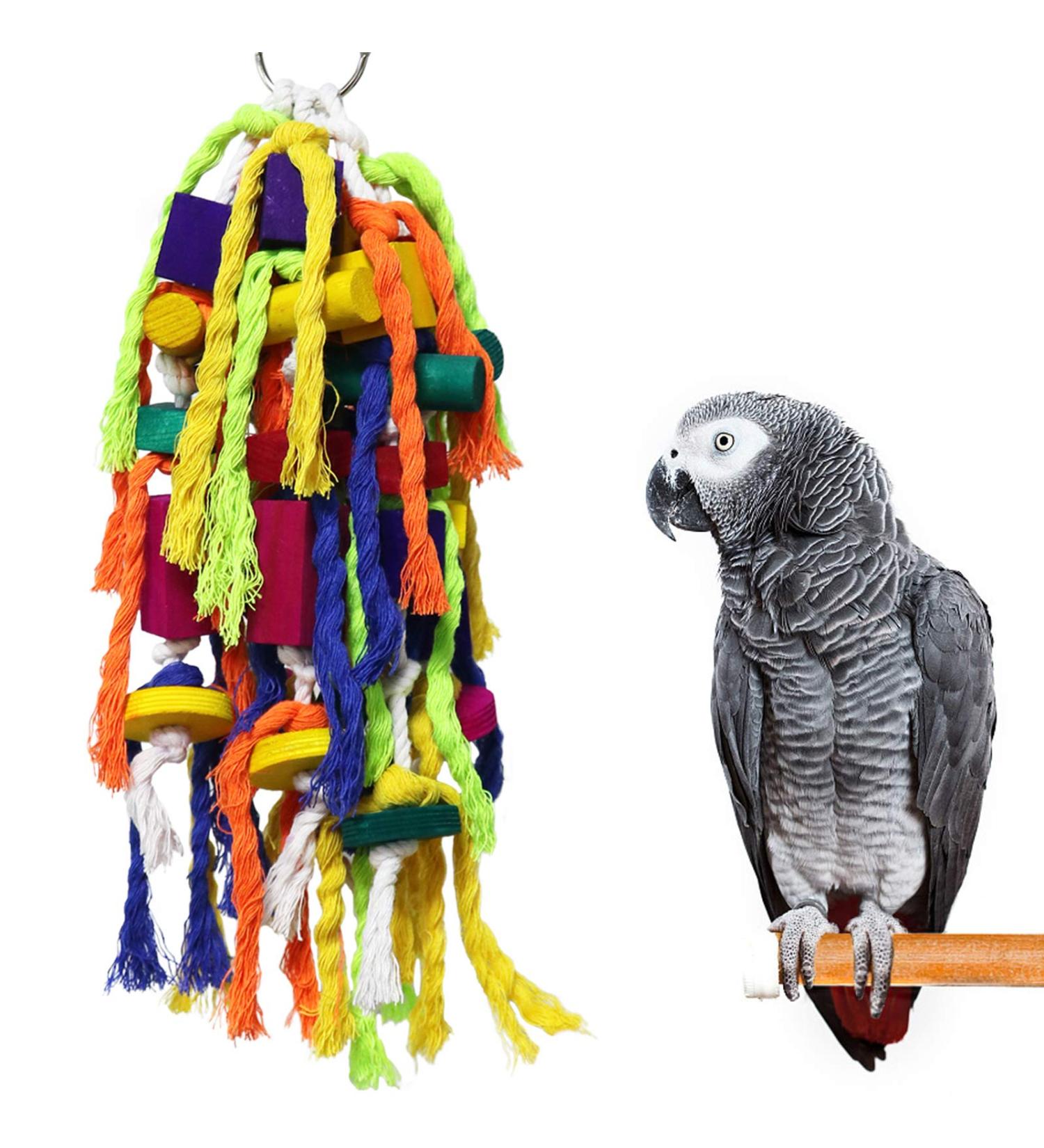 Rypet Parrot Chewing Toys for Conures, Cockatiels & African Grey - Cage Bite Wooden Blocks for Amazon Parrots - Buy Online on SooperMarket.com