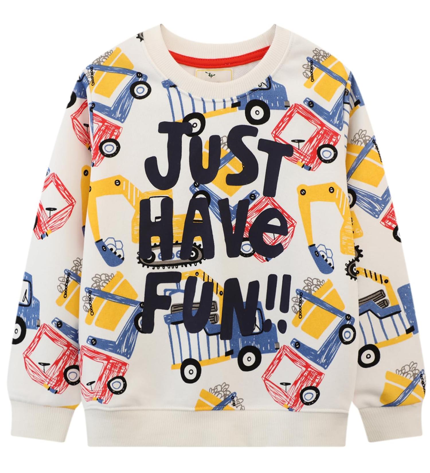 Kids Dinosaur Sweatshirt - Boys/Girls Cotton Jumper 4-5 Years - Fun Long Sleeve Pullover Toddler Shirt - Buy Online on SooperMarket.com