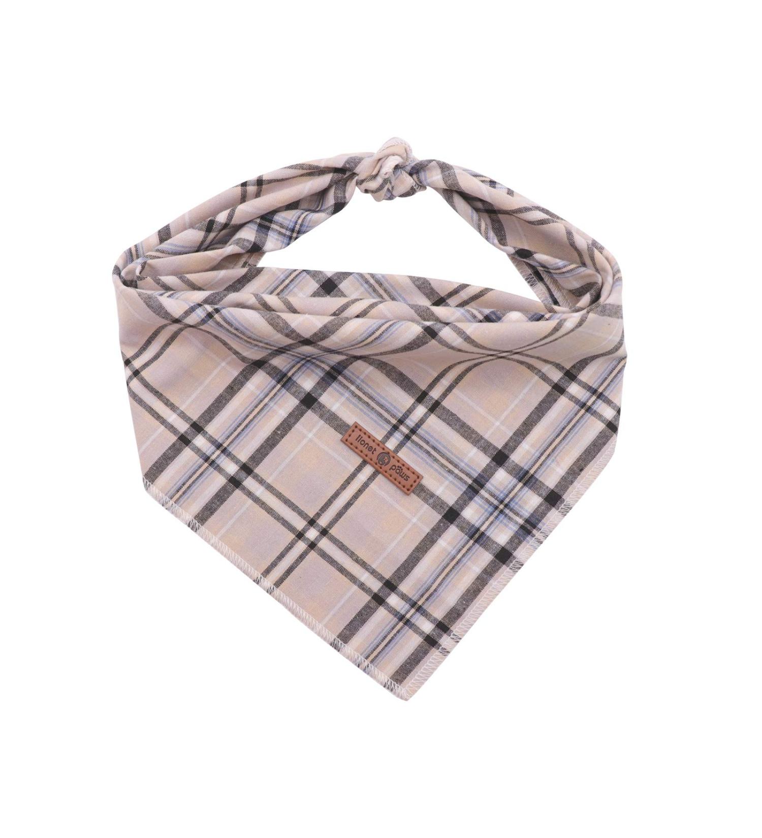 Lionet Paws Dog Bandana | Triangular Headscarf for Small Medium & Large Dogs - Grey (Pack of 1) | International Shipping Available - Buy Online on SooperMarket.com