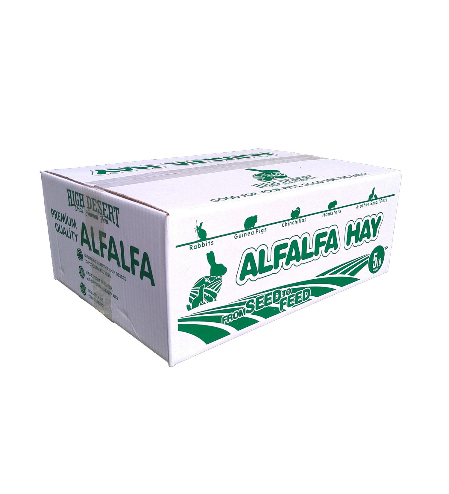 Dried Natural Alfalfa Hay for Rabbits, Guinea Pigs, Chinchillas & Ferrets - Protein and Fiber-Rich Food - 5 lb Pack - Healthy Pet Food - Buy Online on SooperMarket.com