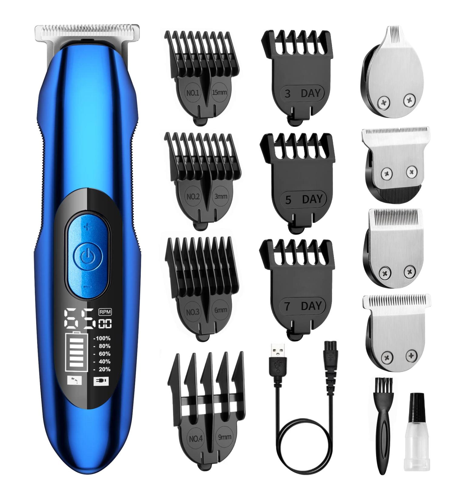 ERADREAM Beard Trimmer for Men - Professional Electric Hair Trimmer Kit - Waterproof & USB Rechargeable - Blue - Buy Online on SooperMarket.com