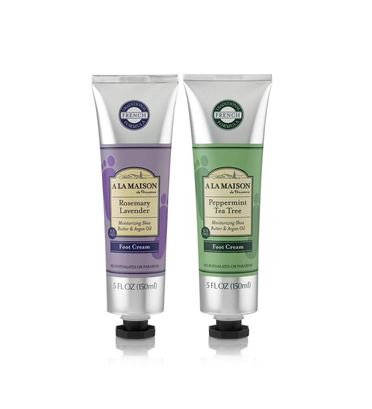 A LA MAISON Peppermint Tea Tree Foot Cream Lotion - French Natural Hand & Foot Lotion (5 oz) Rosemary Lavender, Peppermint Tea Tree - Buy Online on SooperMarket.com