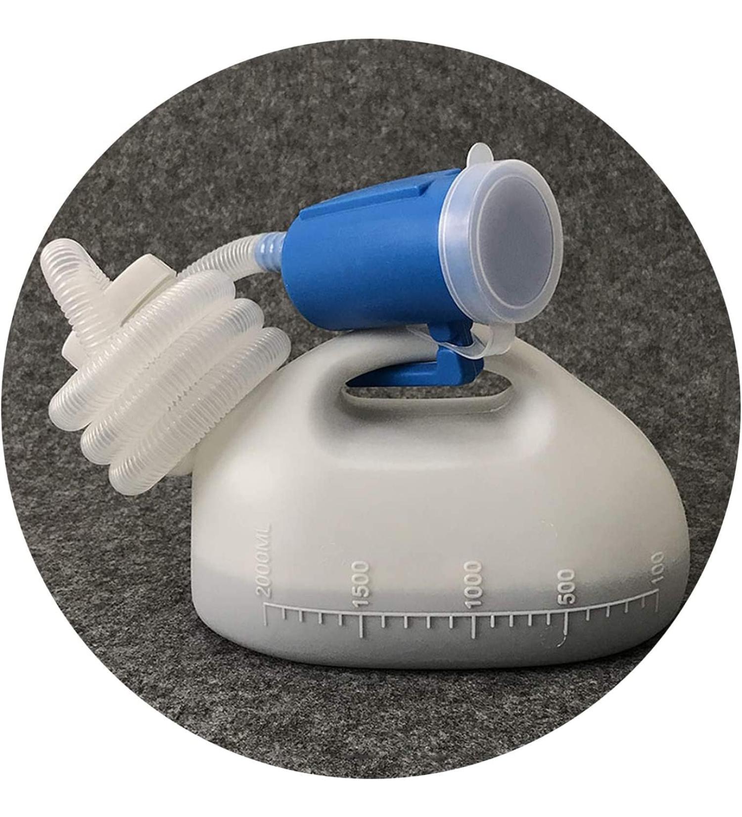Male Urinal Bottle Camping Toilet Urine Bottle Men's Male Bed Urinal Potty Pee Bottle 2000ML Collector with 1.6M Tube - Buy Online on SooperMarket.com