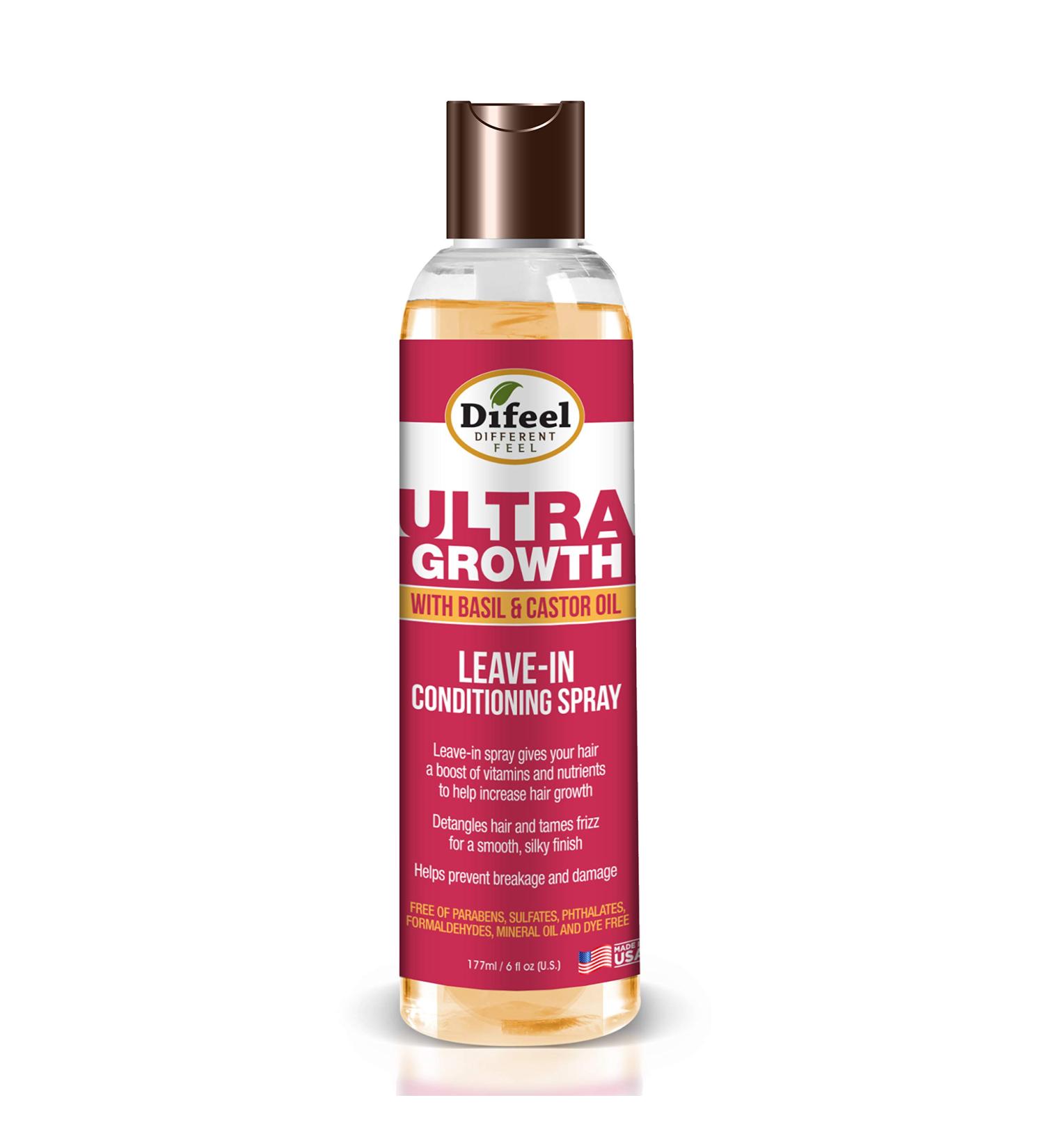 Difeel Ultra Growth Basil & Castor Hair Oil Leave-in Conditioning Spray 6 oz - Buy Online on SooperMarket.com