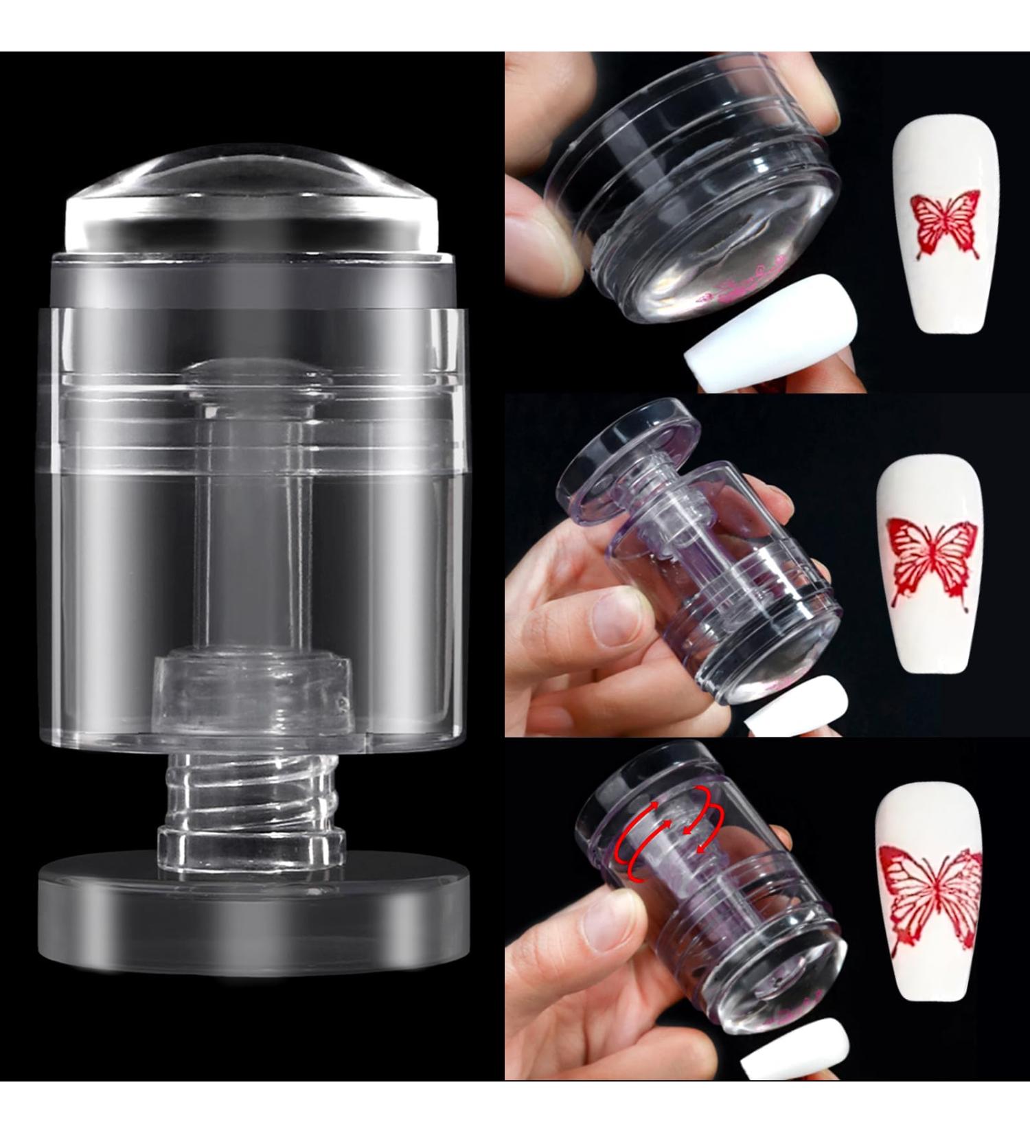 Rotatable Nail Stamp Set | Silicone Nail Art Tools & French Nail Design Accessories - Buy Online on SooperMarket.com