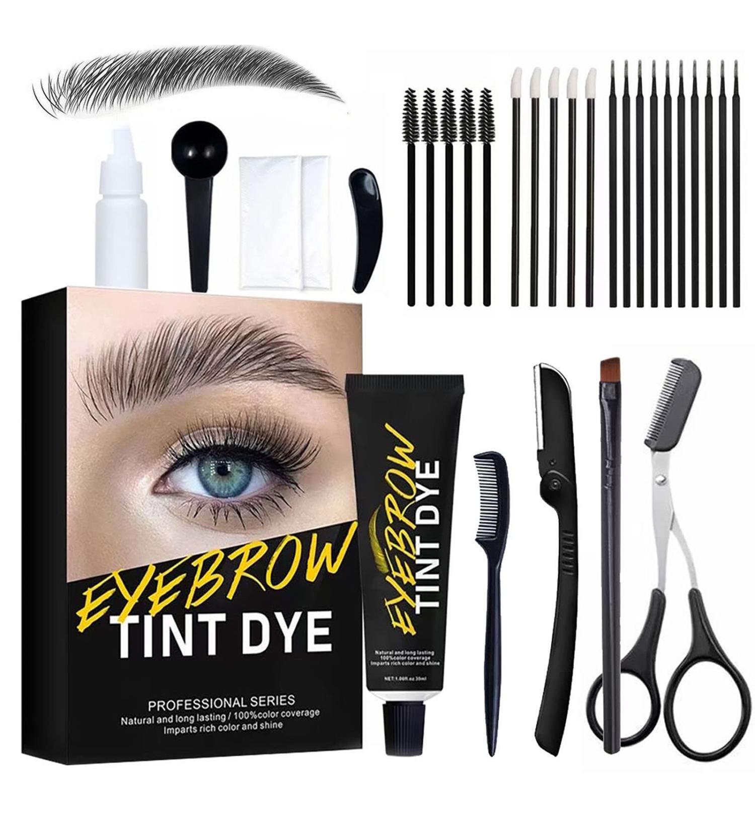 Black Eyebrow & Eyelash Color Kit for Salon & Home Use - Buy Online on SooperMarket.com