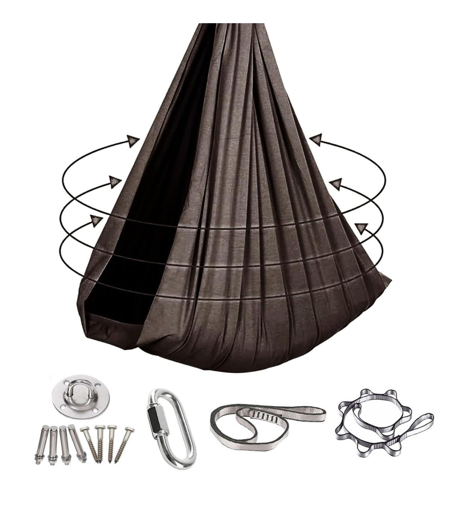 SSIMOO Stretchy Sensory Body SOX | Full-Body Wrap for Autism & Anxiety Relief | Black 150x280cm - Buy Online on SooperMarket.com