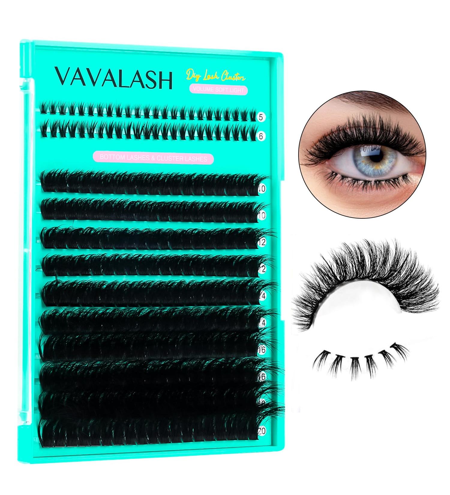 VAVALASH 100D Cluster Lashes - Volume Wispy False Eyelashes & DIY Lower Extensions (Boom 5-20mm) - International Shipping Available - Buy Online on SooperMarket.com