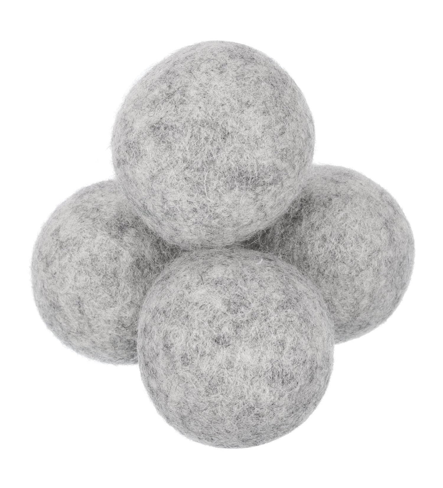 sourcing map 4 Pcs Wool Dryer Balls 2 Inches Wool Laundry Dryer Balls for Reducing Clothing Static and Wrinkles Light Grey 2" Light Grey - Buy Online on SooperMarket.com