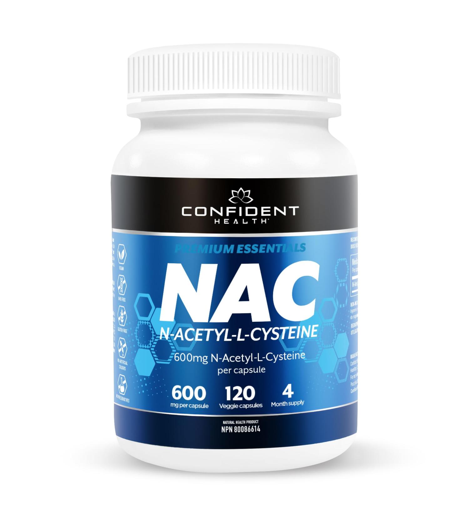 NAC Supplement 600mg 100% Pure & Pharmaceutical Grade - N-Acetyl-L-Cysteine - 120 Veggie Capsules 4 Month Supply of Immune Booster Supplements - Stay Strong and Resilient 120 count (Pack of 1) - Buy Online on SooperMarket.com