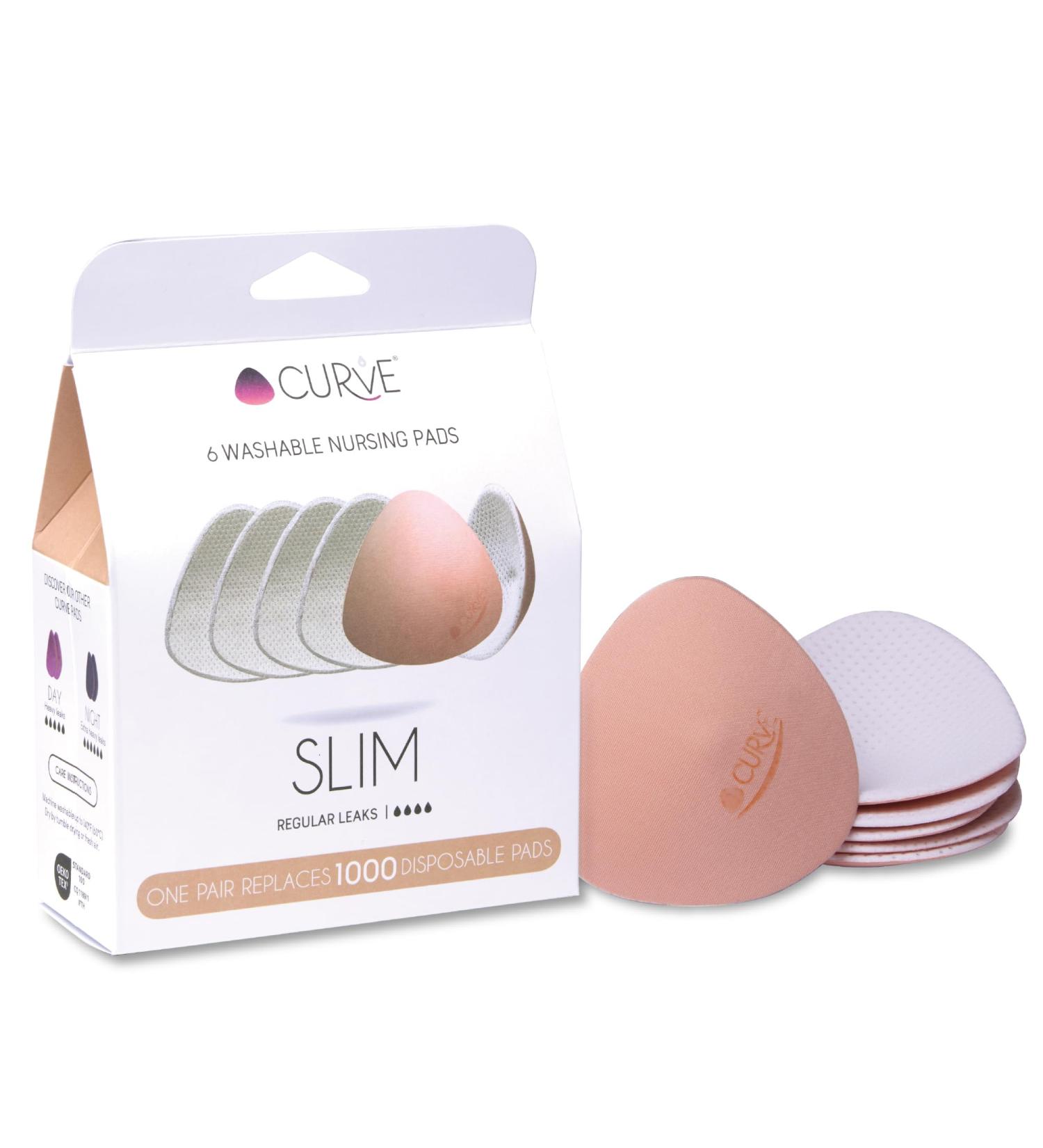 Essential Plus Slim Nursing Pads - Ultra Absorbent Reusable & Eco-Friendly - 6 Pack Stay Dry Breast Pads for Regular Leaks - Buy Online on SooperMarket.com