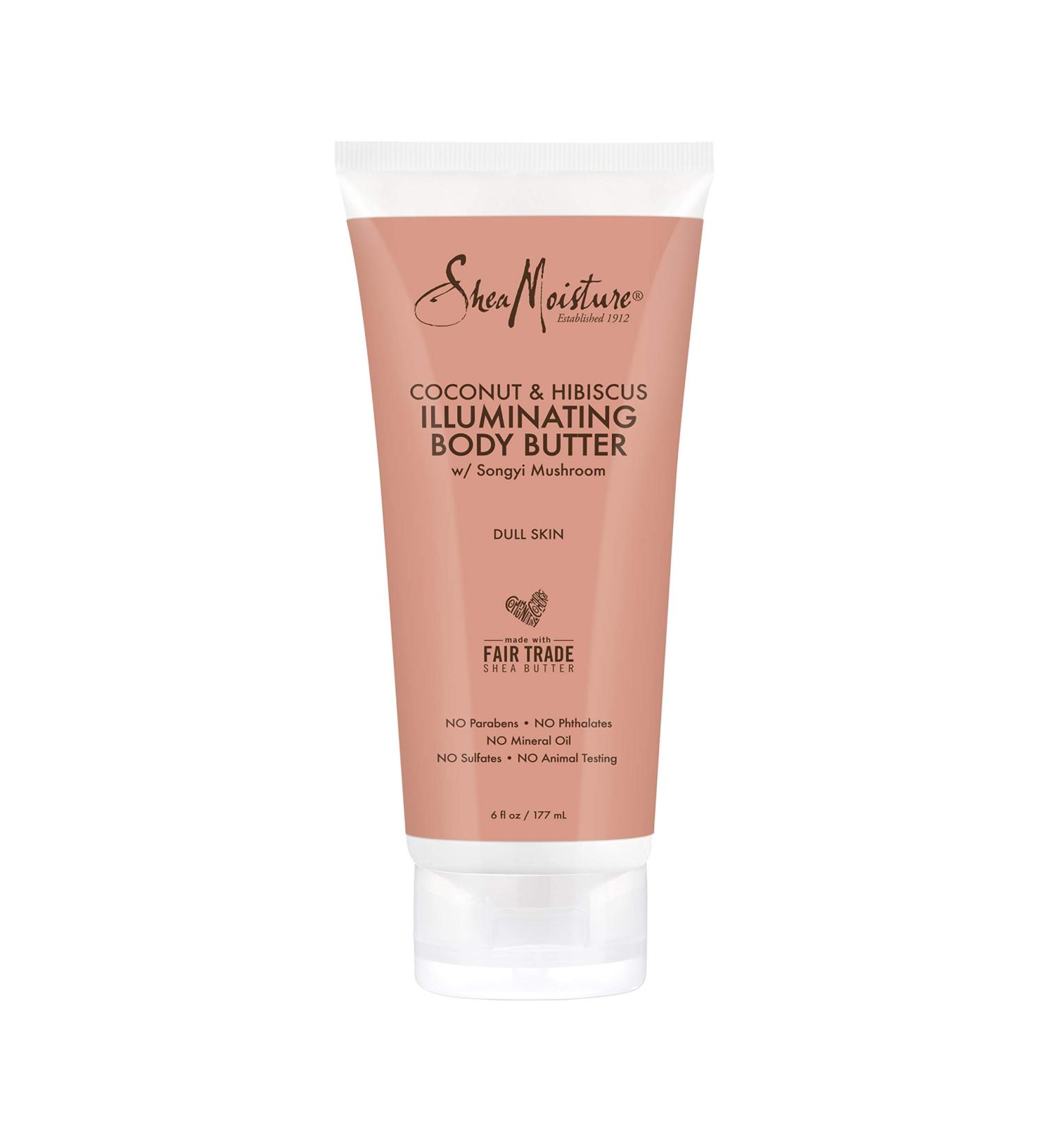 SheaMoisture Illuminating Body Butter - Coconut & Hibiscus | 6 fl oz | Hydrating Skin Care - Buy Online on SooperMarket.com