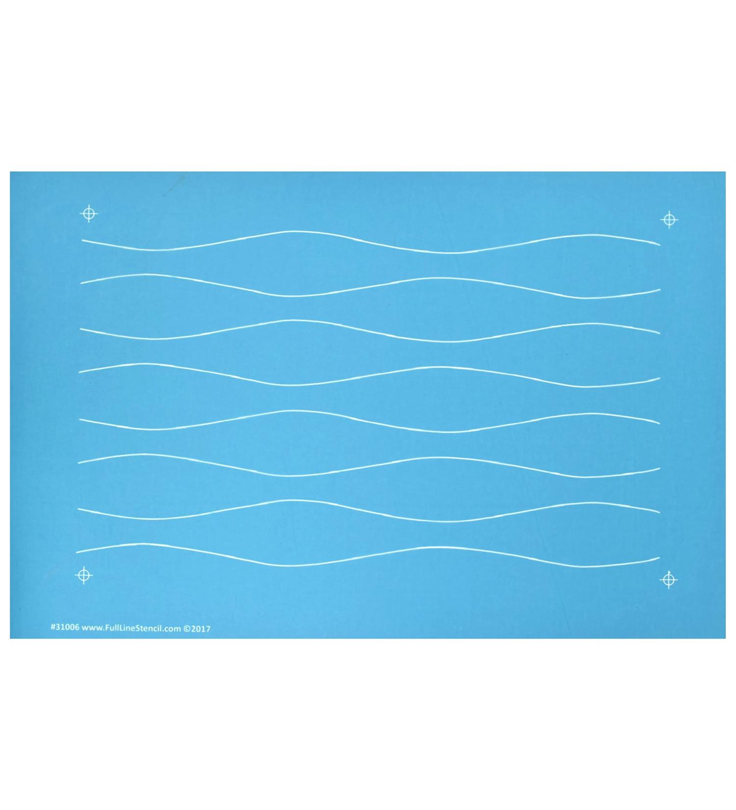 Modern Waves Full Line Stencil - Nylon Mesh Template for Quilting - Free Motion & Long-Arm Quilting Tool (31006) - Buy Online on SooperMarket.com