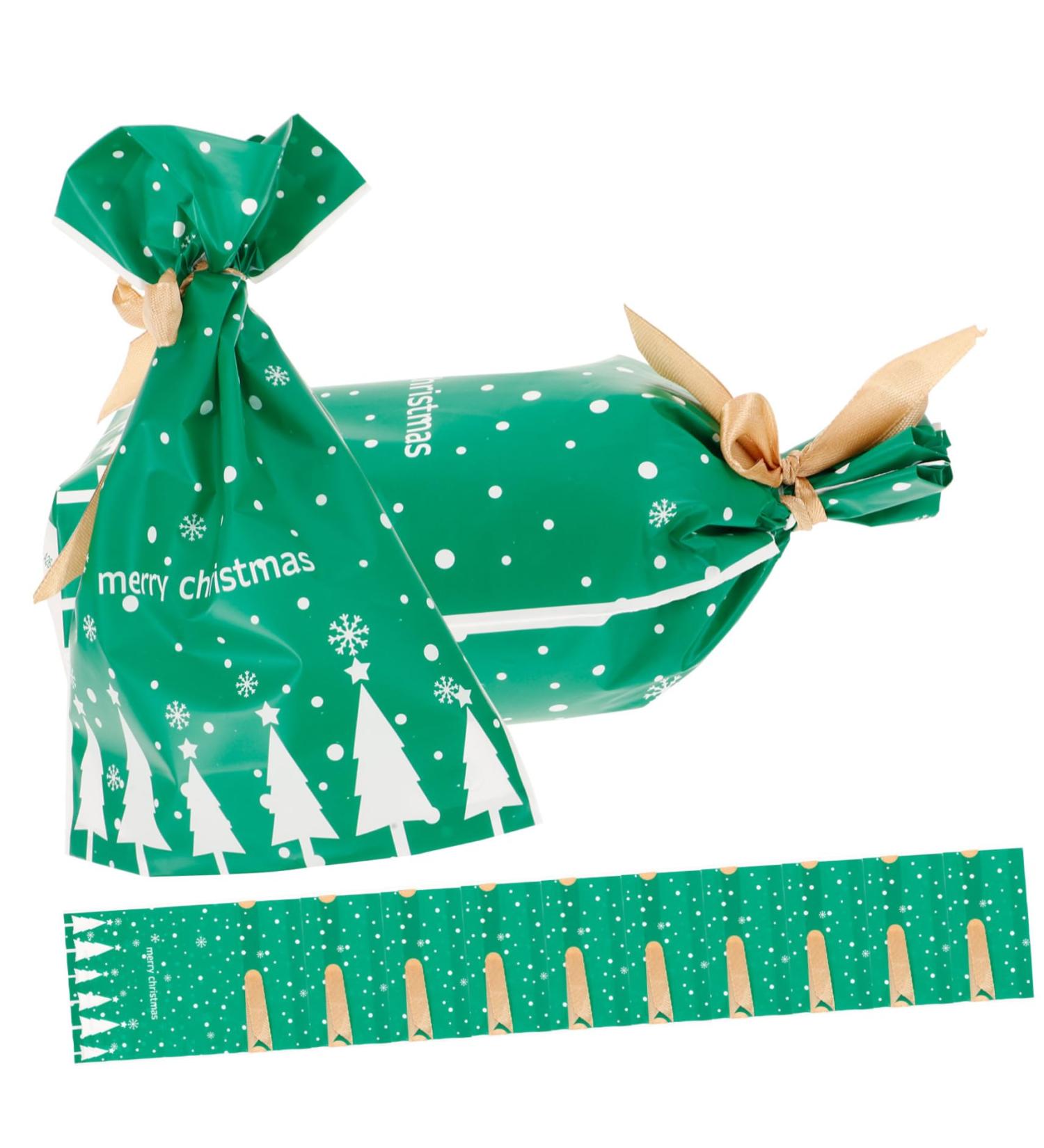KOMBIUDA Christmas Sack 50pcs Christmas Bag Candy Bags Halloween Candy Christmas Drawstring Bag Snowflake Crisp Ribbon - Buy Online on SooperMarket.com