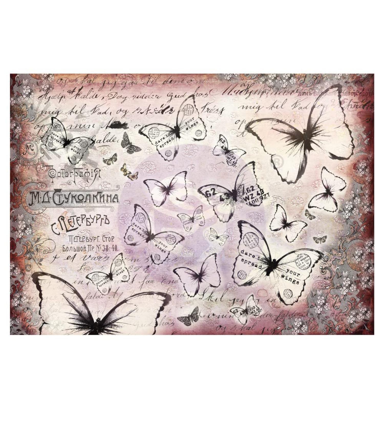 Prima Marketing Finnabair Mixed Media Tissue Paper 27.5X19.7 6/Pkg-Flutter