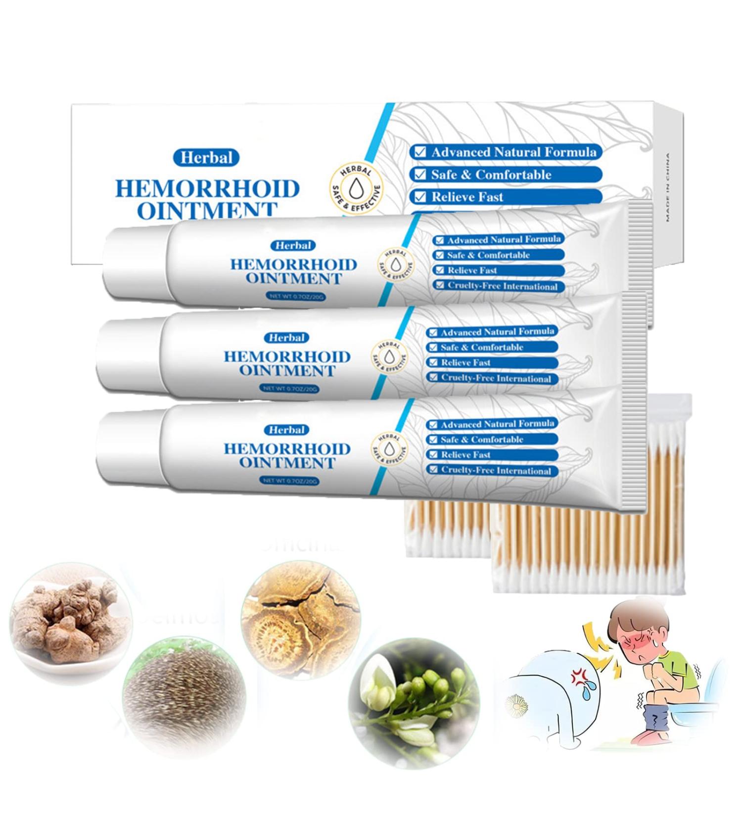Healmusz Natural Herbal Hemorrhoids Ointment Healmusz Hemorrhoid Ointment Chinese Herbal Hemorrhoids Cream Organic Herbal Hemorrhoids Ointment 0.7Oz/20g (3pcs) - Buy Online on SooperMarket.com